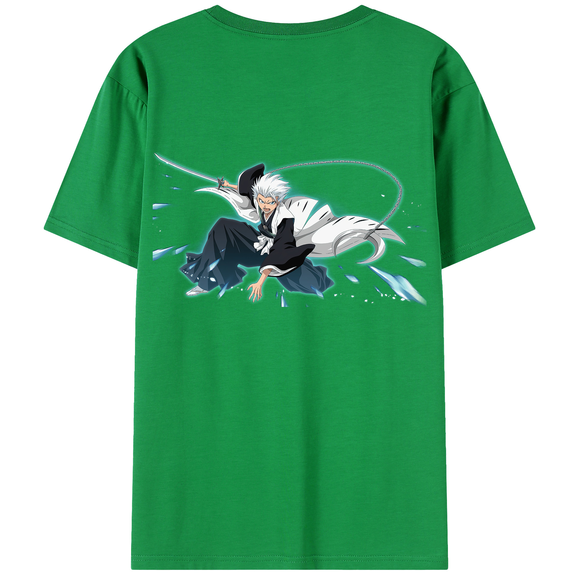 （画像用） ブリーチ 日番谷冬獅郎（ひつがや とうしろう） BLEACH Hitsugaya Toushirou レディース半袖Tシャツ(バックプリント)