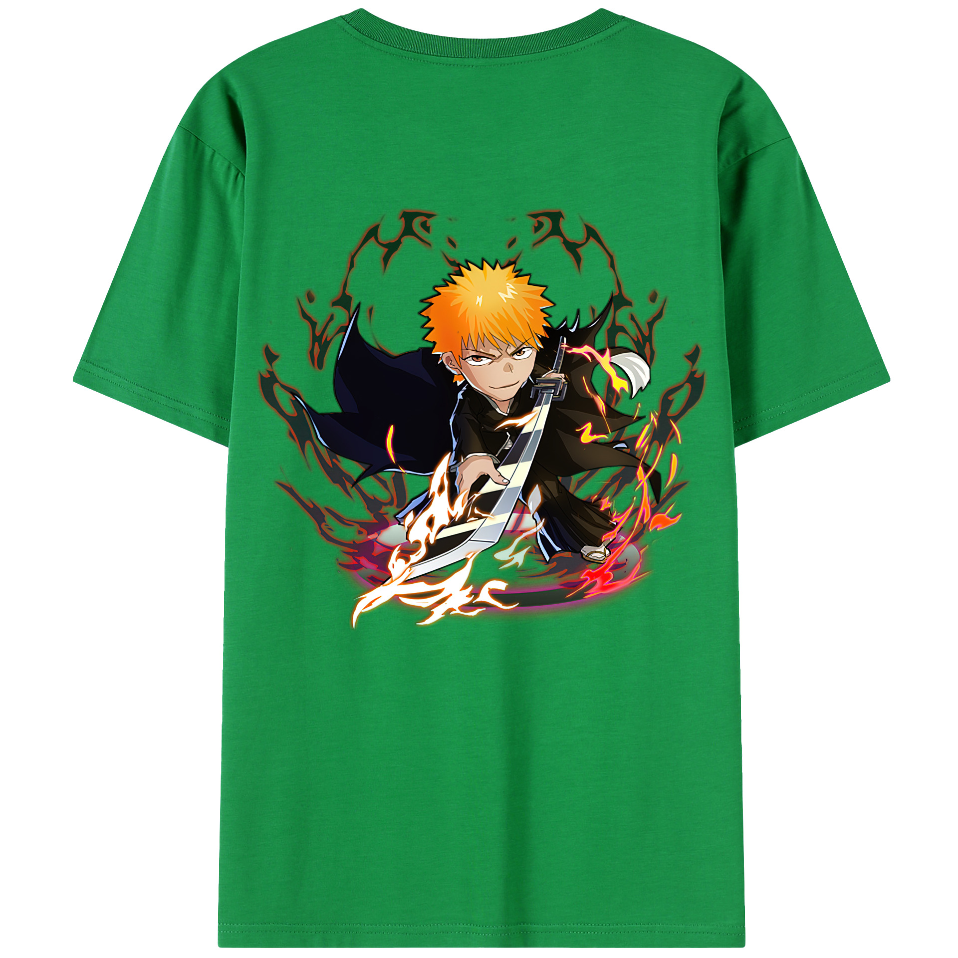 （画像用） ブリーチ 黒崎一護（くろさき いちご）BLEACH Kurosaki Ichigo レディース半袖Tシャツ(バックプリント)