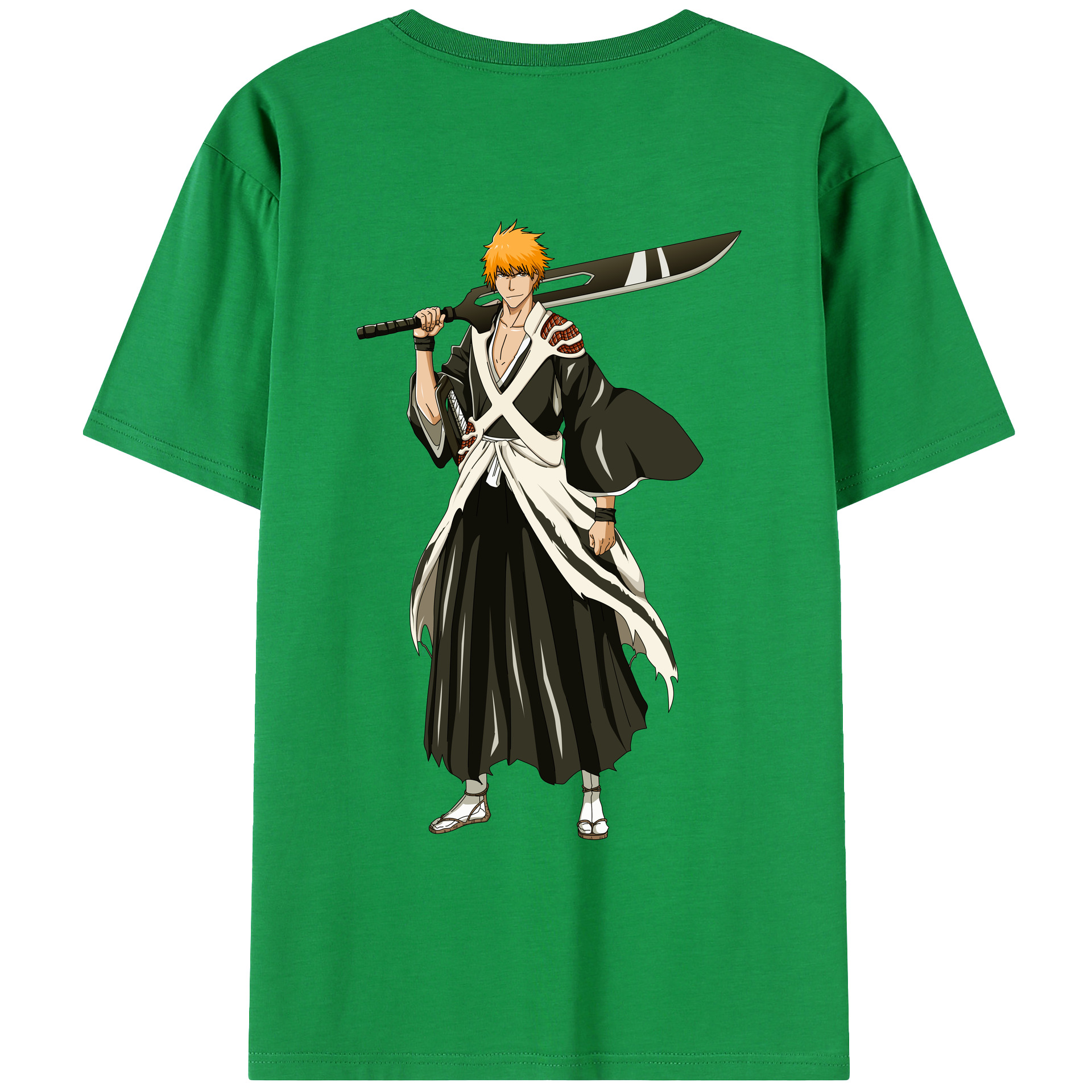 （画像用） ブリーチ 黒崎一護（くろさき いちご）BLEACH Kurosaki Ichigo レディース半袖Tシャツ(バックプリント)
