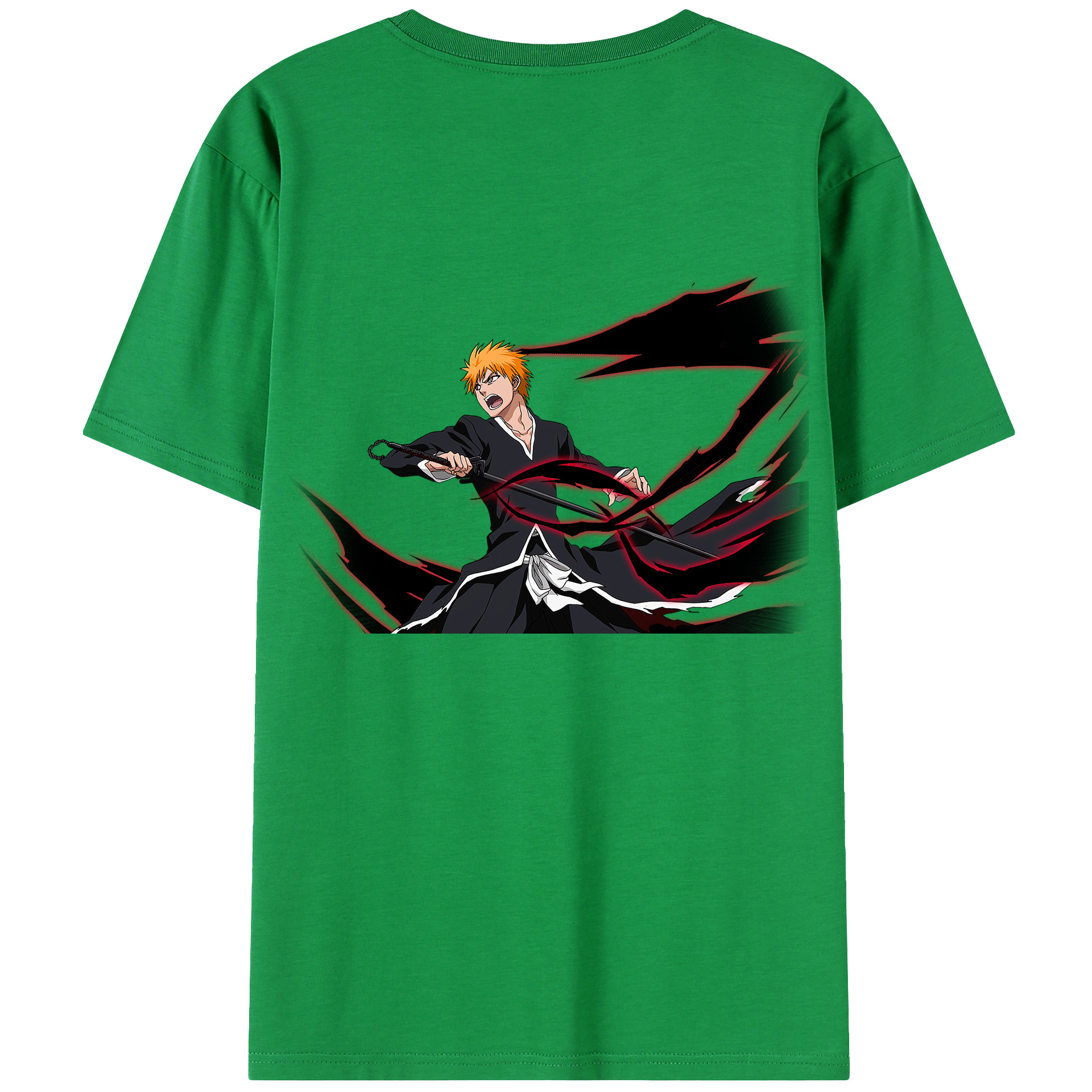 （画像用） ブリーチ 黒崎一護（くろさき いちご）BLEACH Kurosaki Ichigo レディース半袖Tシャツ(バックプリント)