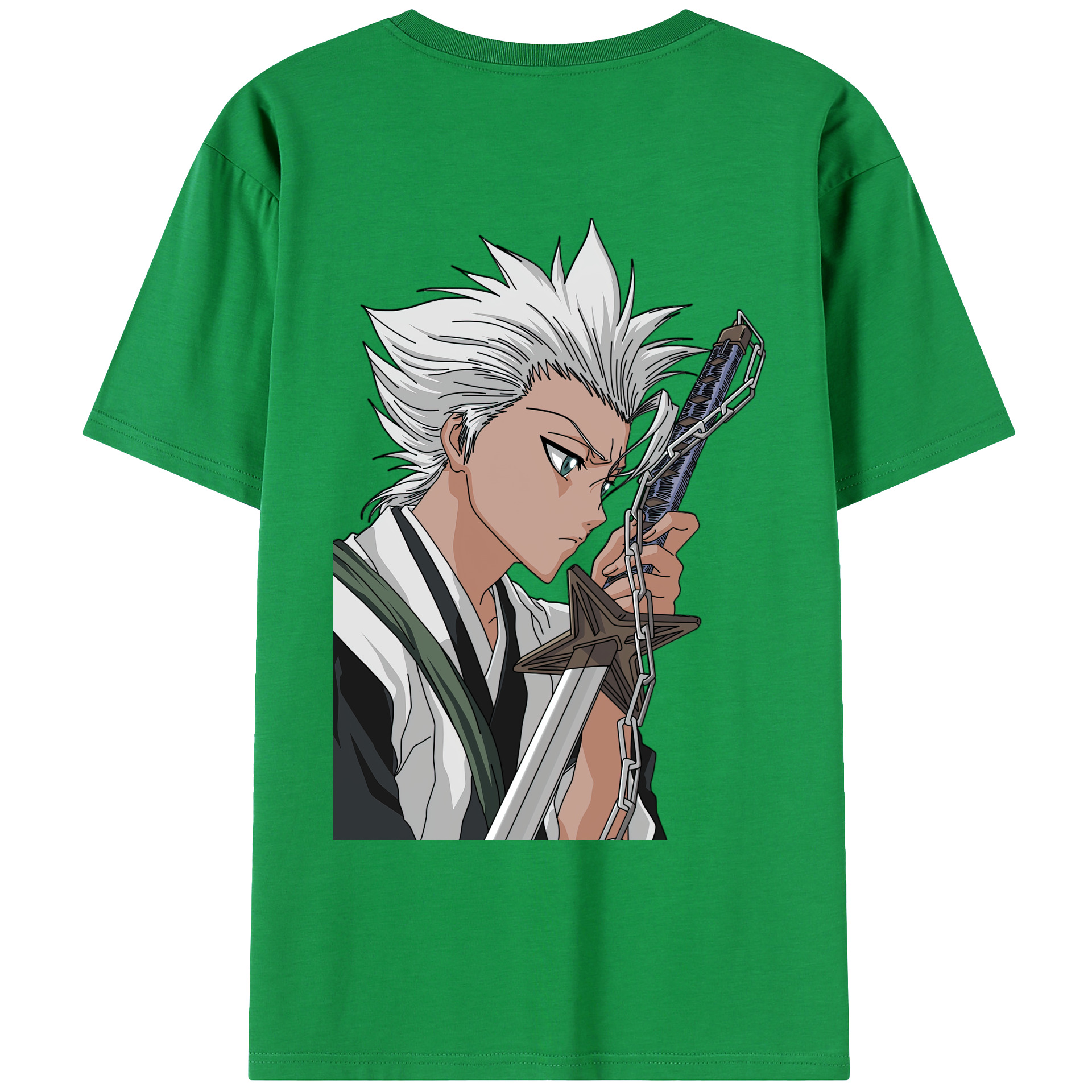 （画像用） ブリーチ 日番谷冬獅郎（ひつがや とうしろう） BLEACH Hitsugaya Toushirou レディース半袖Tシャツ(バックプリント)