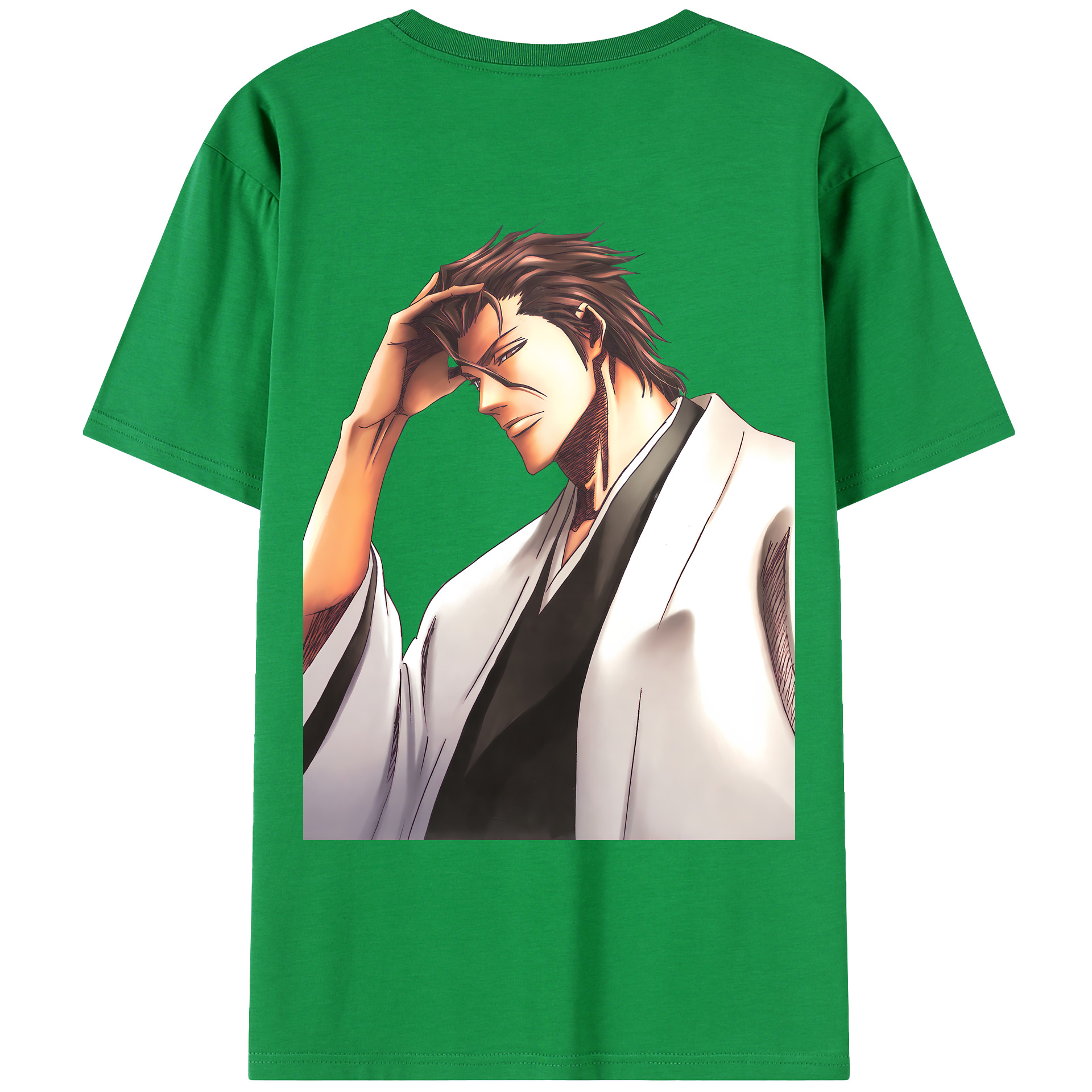 （画像用） ブリーチ 藍染 惣右介（あいぜん そうすけ） BLEACH Aizen Sousuke レディース半袖Tシャツ(バックプリント)