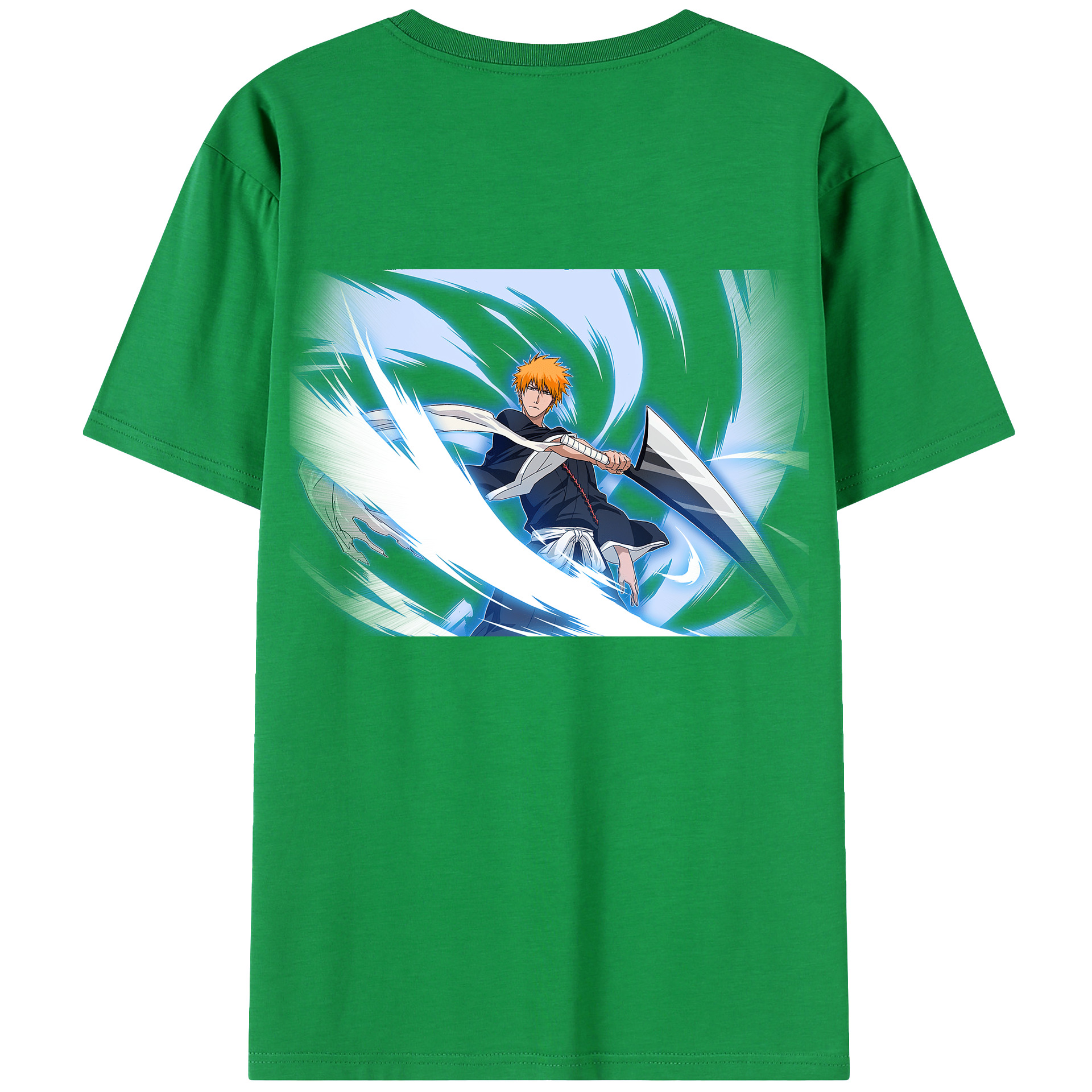 （画像用） ブリーチ 黒崎一護（くろさき いちご）BLEACH Kurosaki Ichigo レディース半袖Tシャツ(バックプリント)