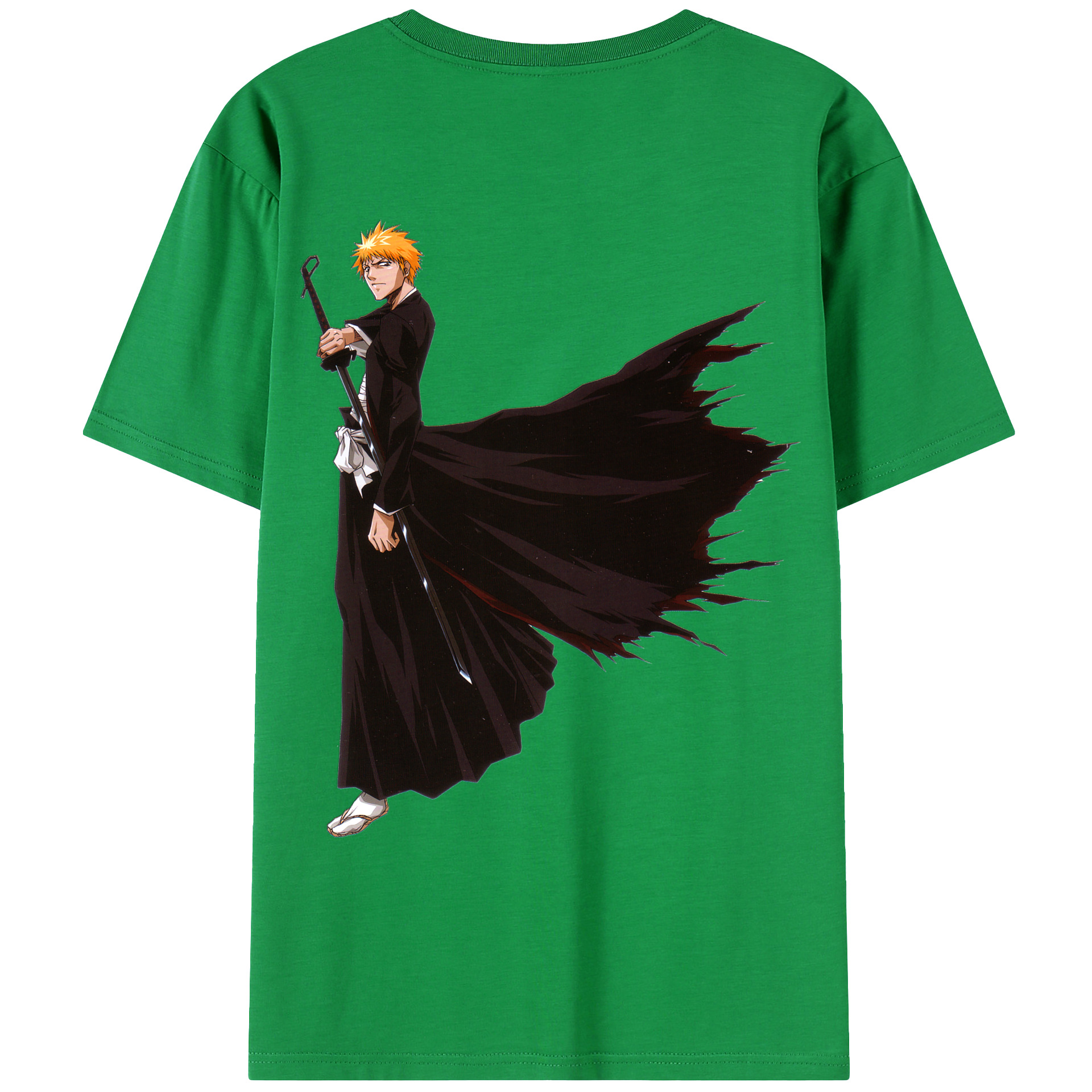 （画像用） ブリーチ 黒崎一護（くろさき いちご）BLEACH Kurosaki Ichigo レディース半袖Tシャツ(バックプリント)