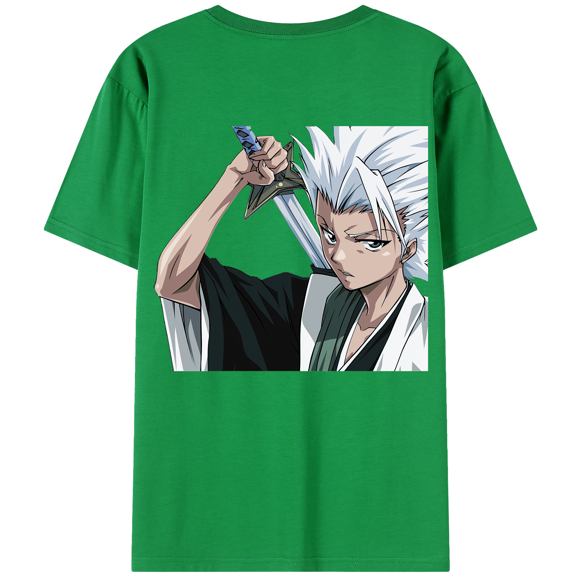 （画像用） ブリーチ 日番谷冬獅郎（ひつがや とうしろう） BLEACH Hitsugaya Toushirou レディース半袖Tシャツ(バックプリント)
