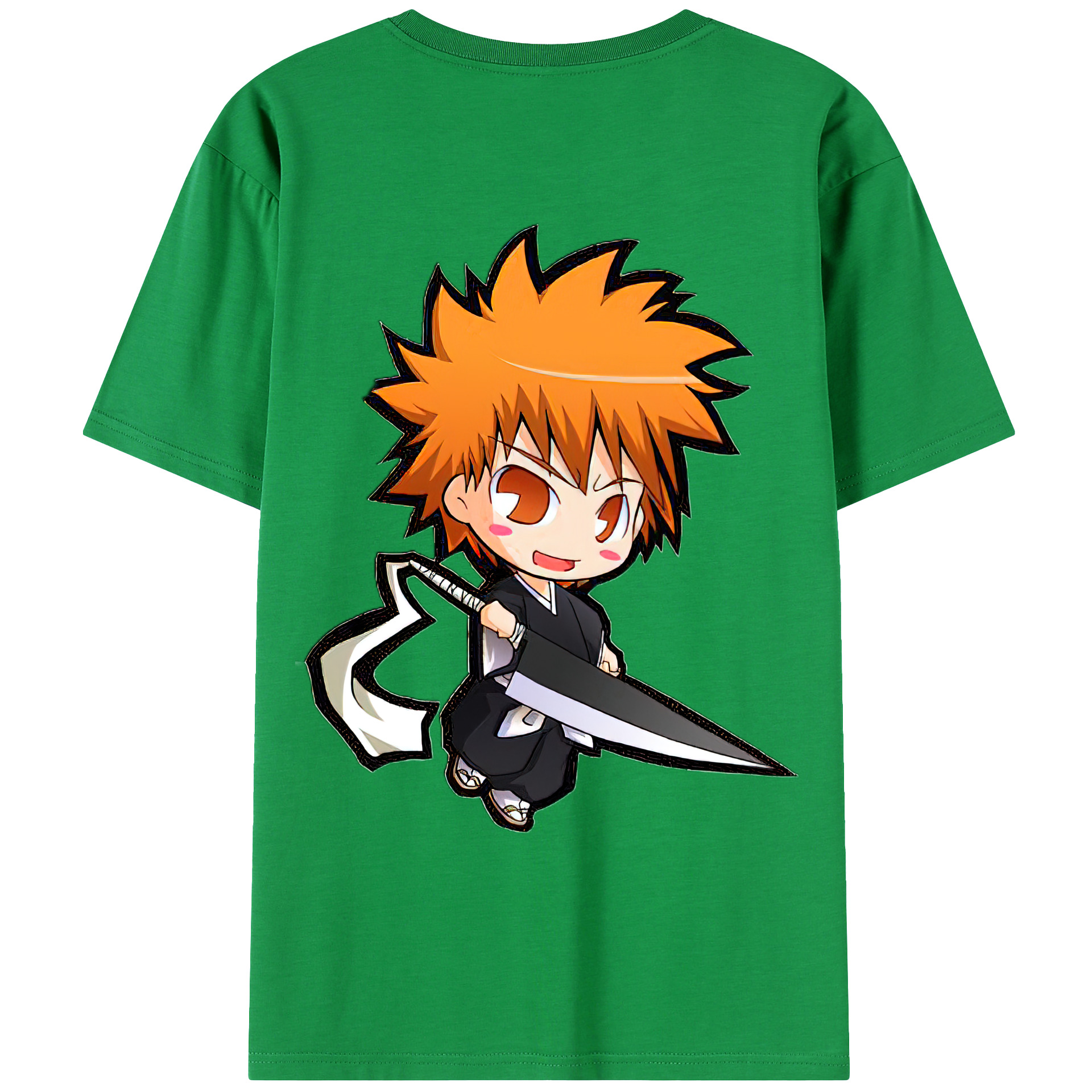 （画像用） ブリーチ 黒崎一護（くろさき いちご）BLEACH Kurosaki Ichigo レディース半袖Tシャツ(バックプリント)