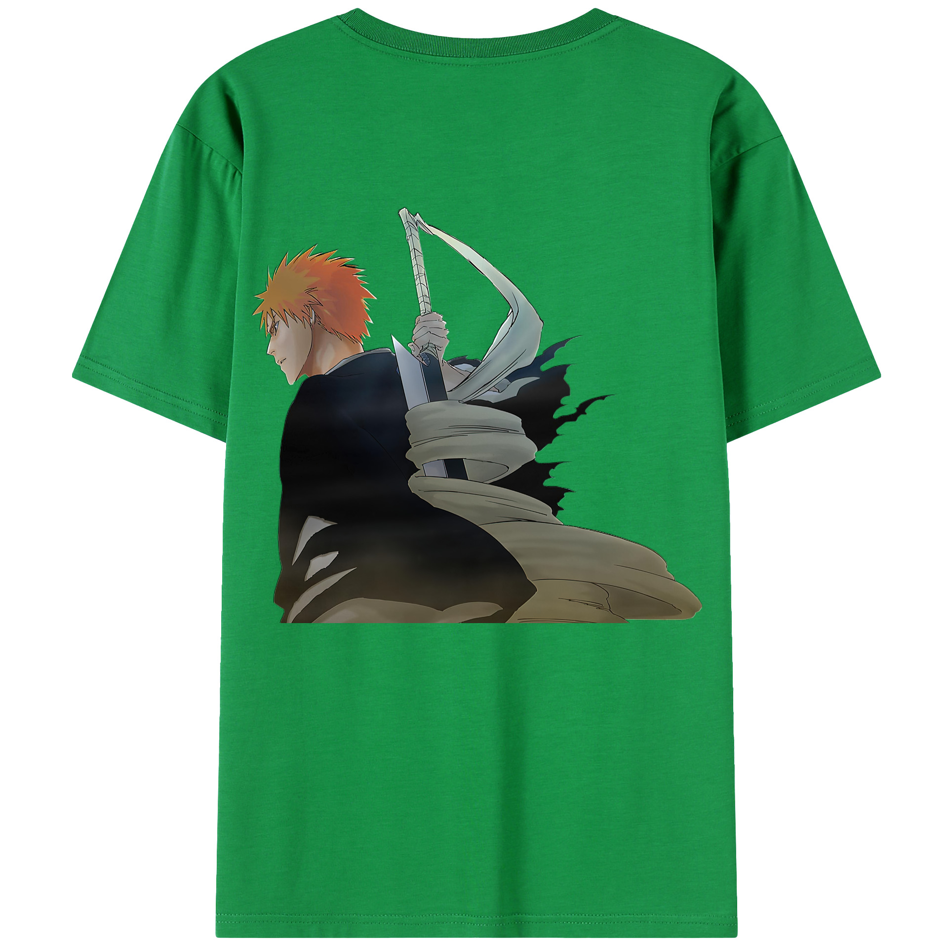 （画像用） ブリーチ 黒崎一護（くろさき いちご）BLEACH Kurosaki Ichigo レディース半袖Tシャツ(バックプリント)