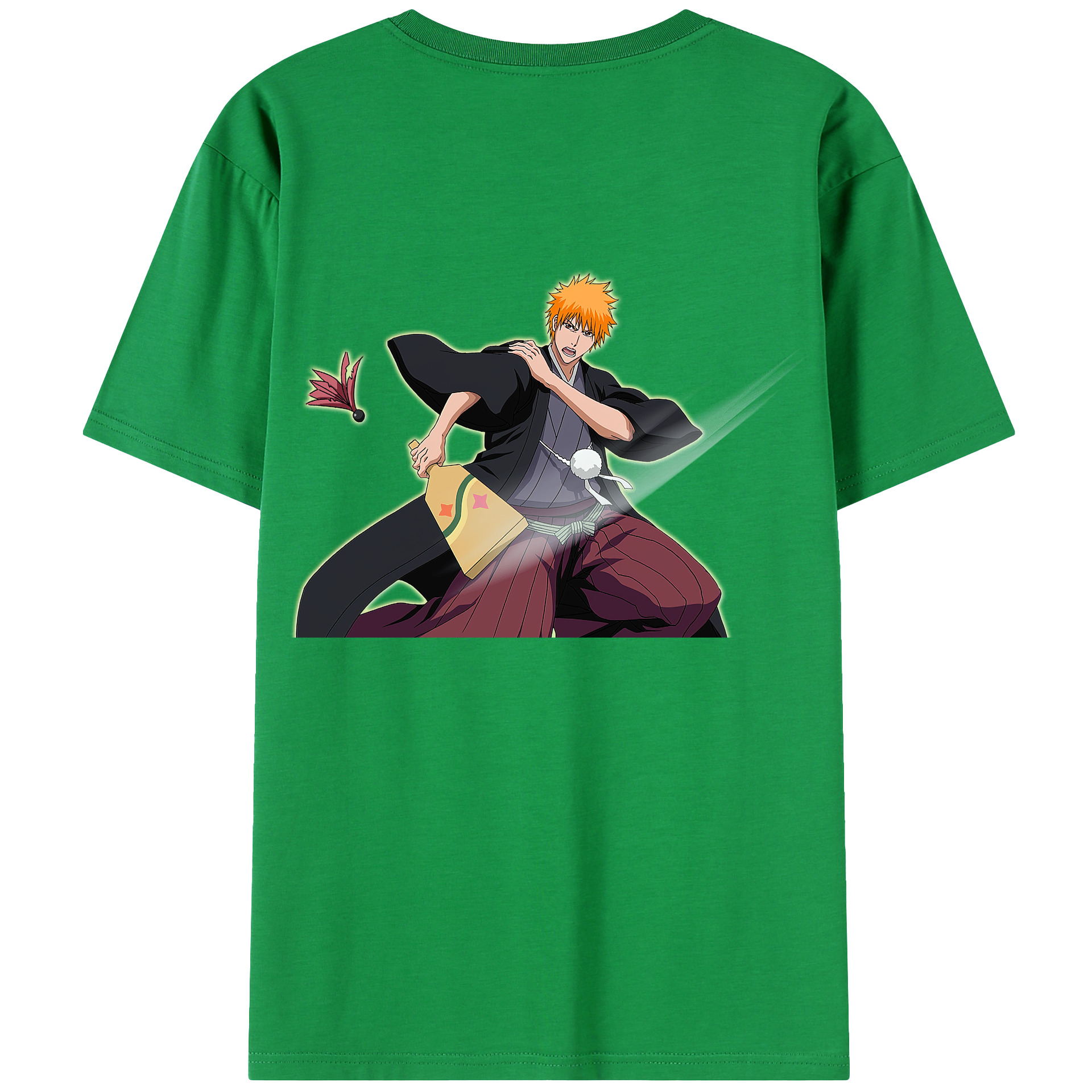 （画像用） ブリーチ 黒崎一護（くろさき いちご）BLEACH Kurosaki Ichigo レディース半袖Tシャツ(バックプリント)