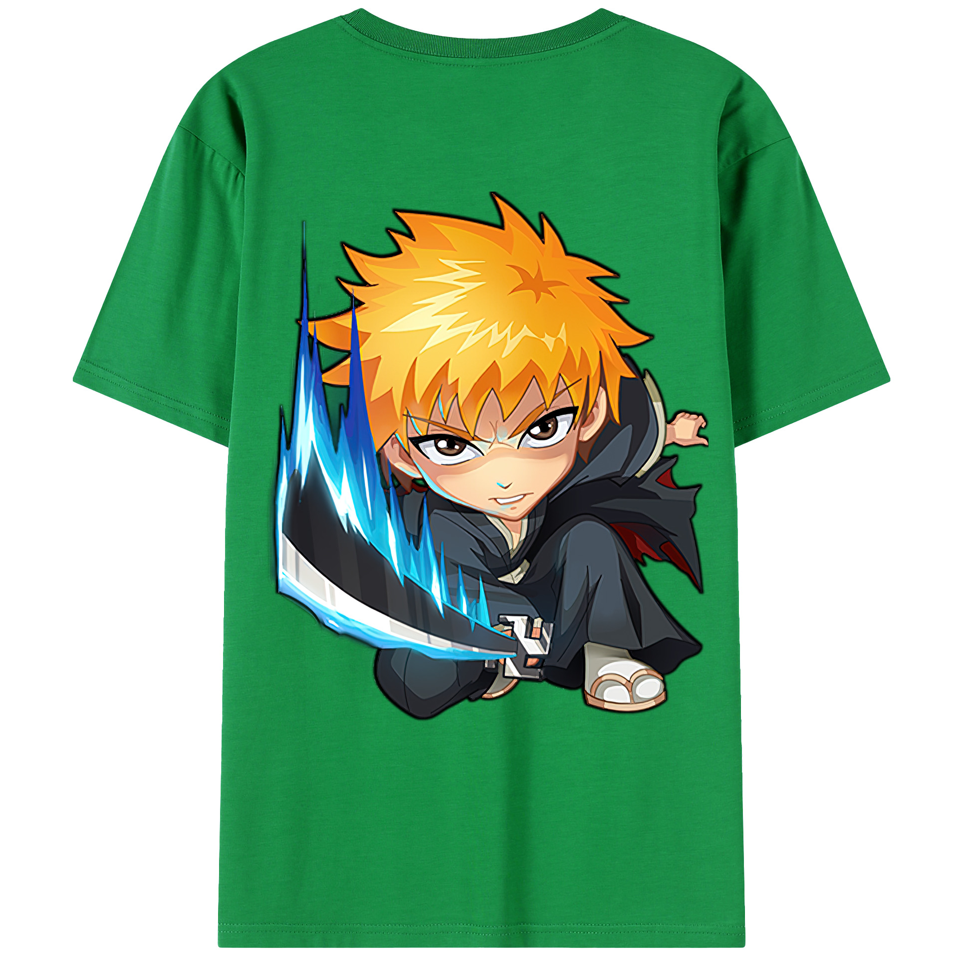 （画像用） ブリーチ 黒崎一護（くろさき いちご）BLEACH Kurosaki Ichigo レディース半袖Tシャツ(バックプリント)