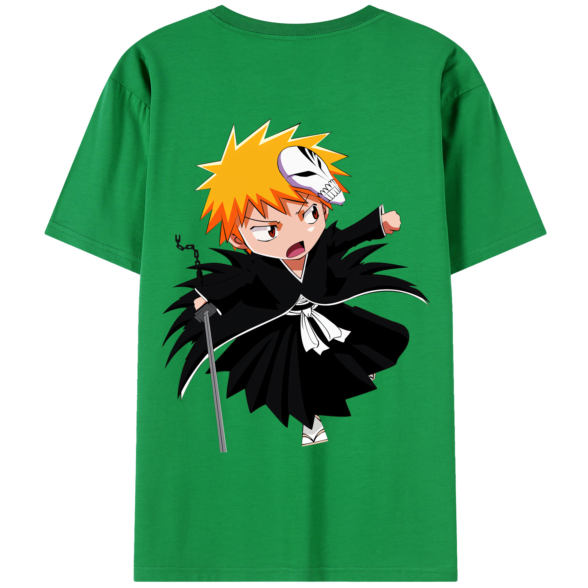 （画像用） ブリーチ 黒崎一護（くろさき いちご）BLEACH Kurosaki Ichigo レディース半袖Tシャツ(バックプリント)