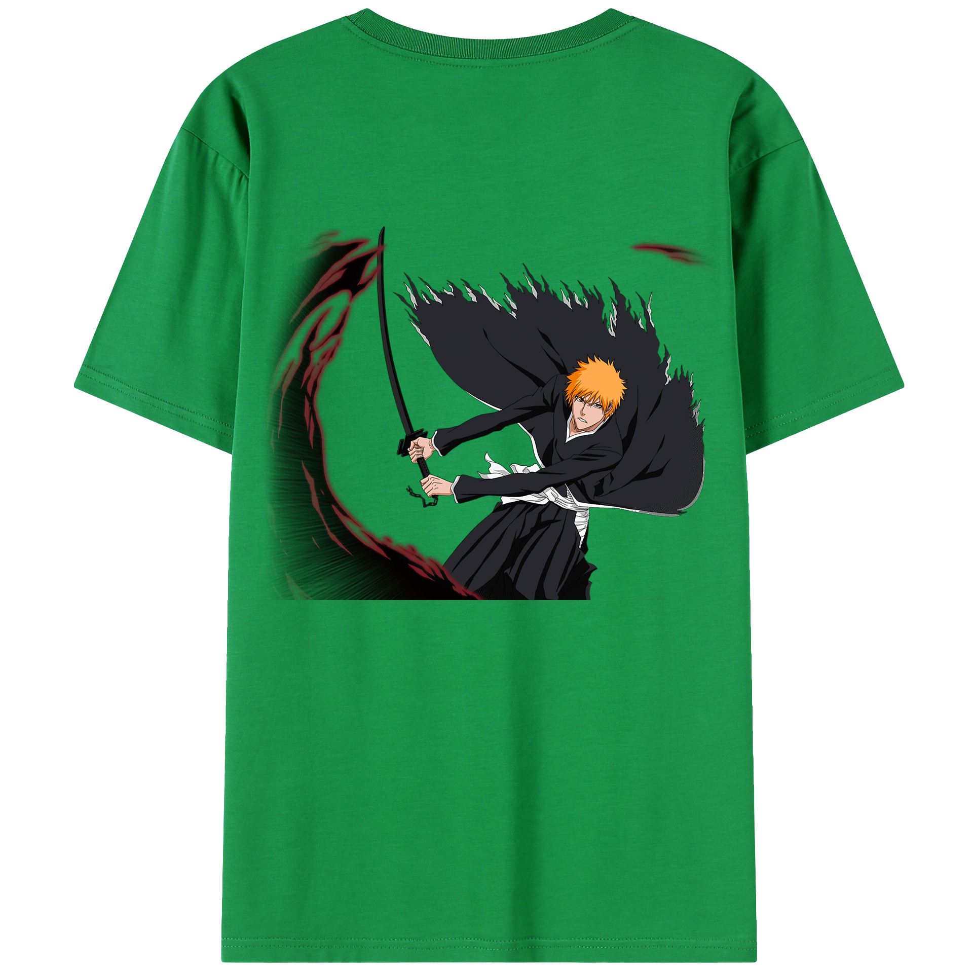 （画像用） ブリーチ 黒崎一護（くろさき いちご）BLEACH Kurosaki Ichigo レディース半袖Tシャツ(バックプリント)