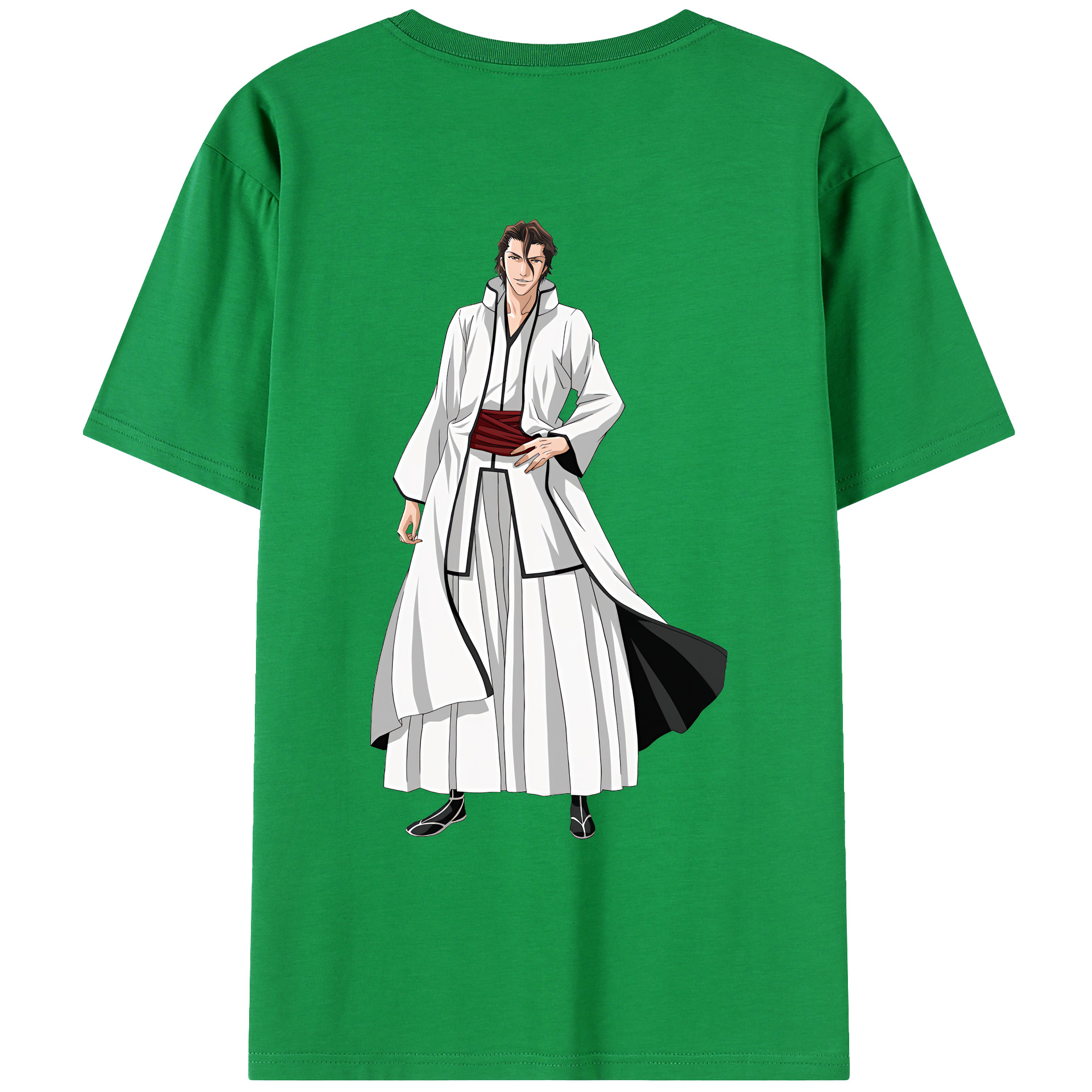 （画像用） ブリーチ 藍染 惣右介（あいぜん そうすけ） BLEACH Aizen Sousuke レディース半袖Tシャツ(バックプリント)