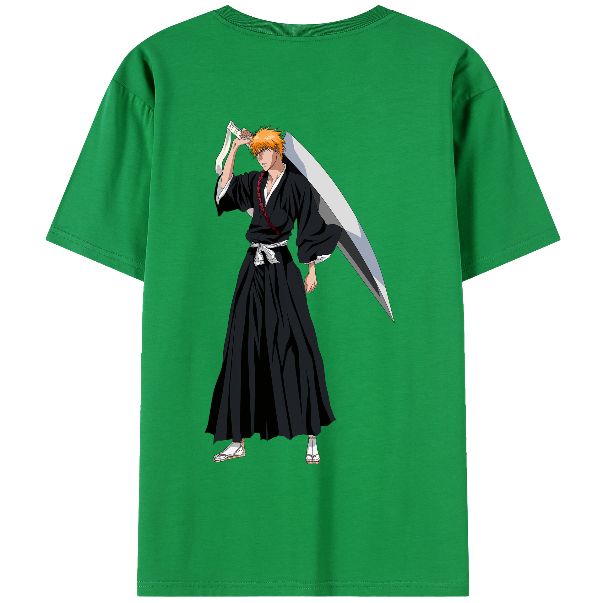 （画像用） ブリーチ 黒崎一護（くろさき いちご）BLEACH Kurosaki Ichigo レディース半袖Tシャツ(バックプリント)