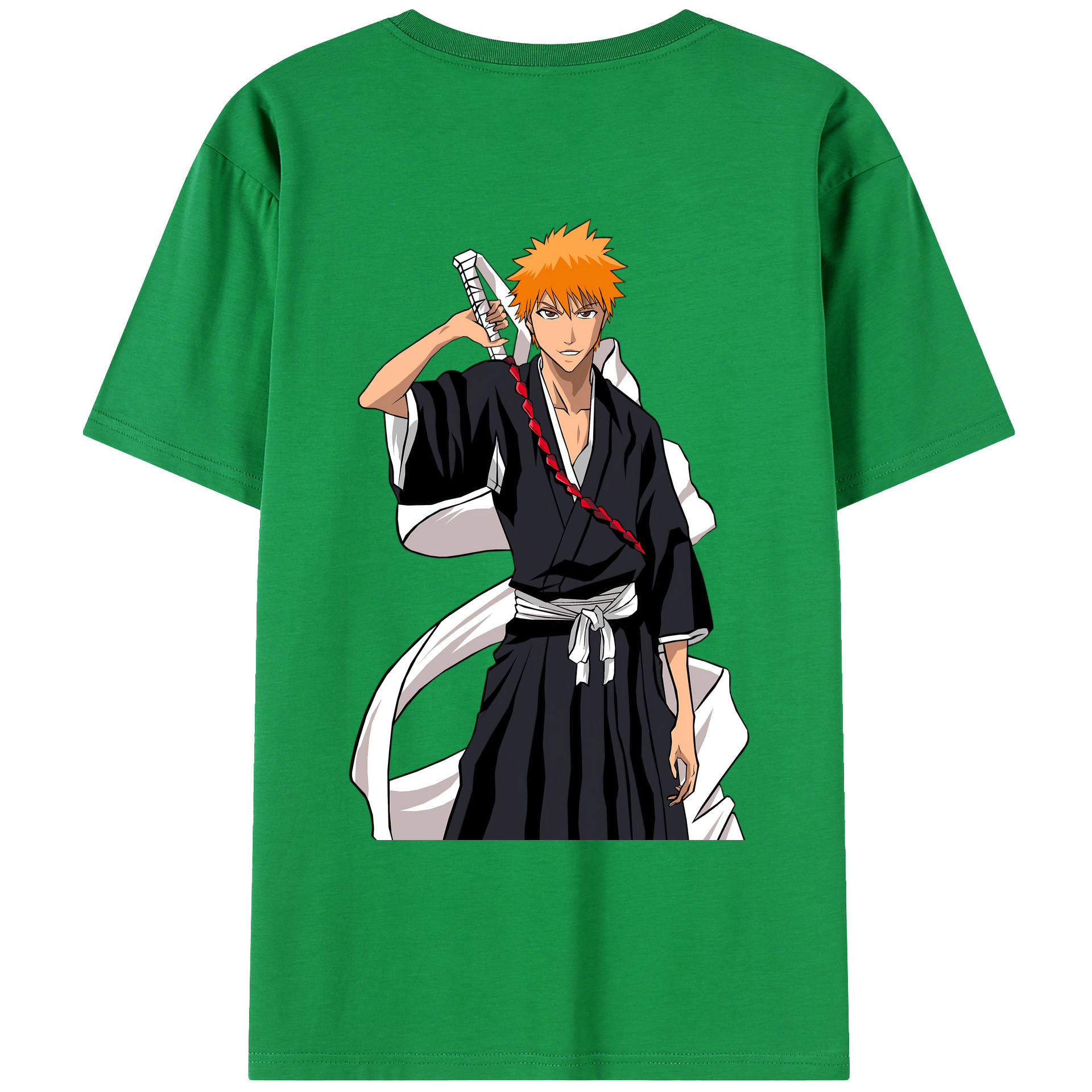 （画像用） ブリーチ 黒崎一護（くろさき いちご）BLEACH Kurosaki Ichigo レディース半袖Tシャツ(バックプリント)