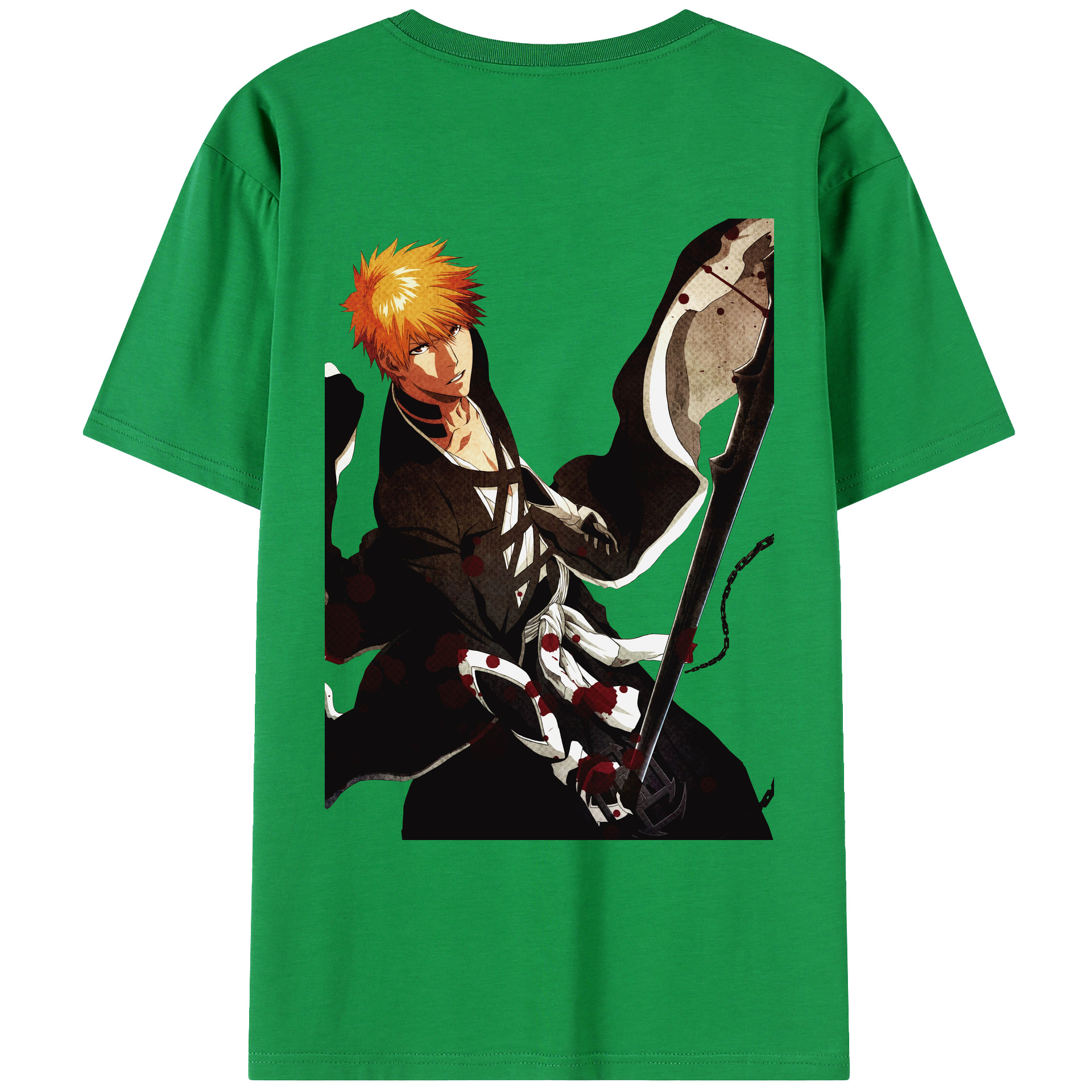 （画像用） ブリーチ 黒崎一護（くろさき いちご）BLEACH Kurosaki Ichigo レディース半袖Tシャツ(バックプリント)
