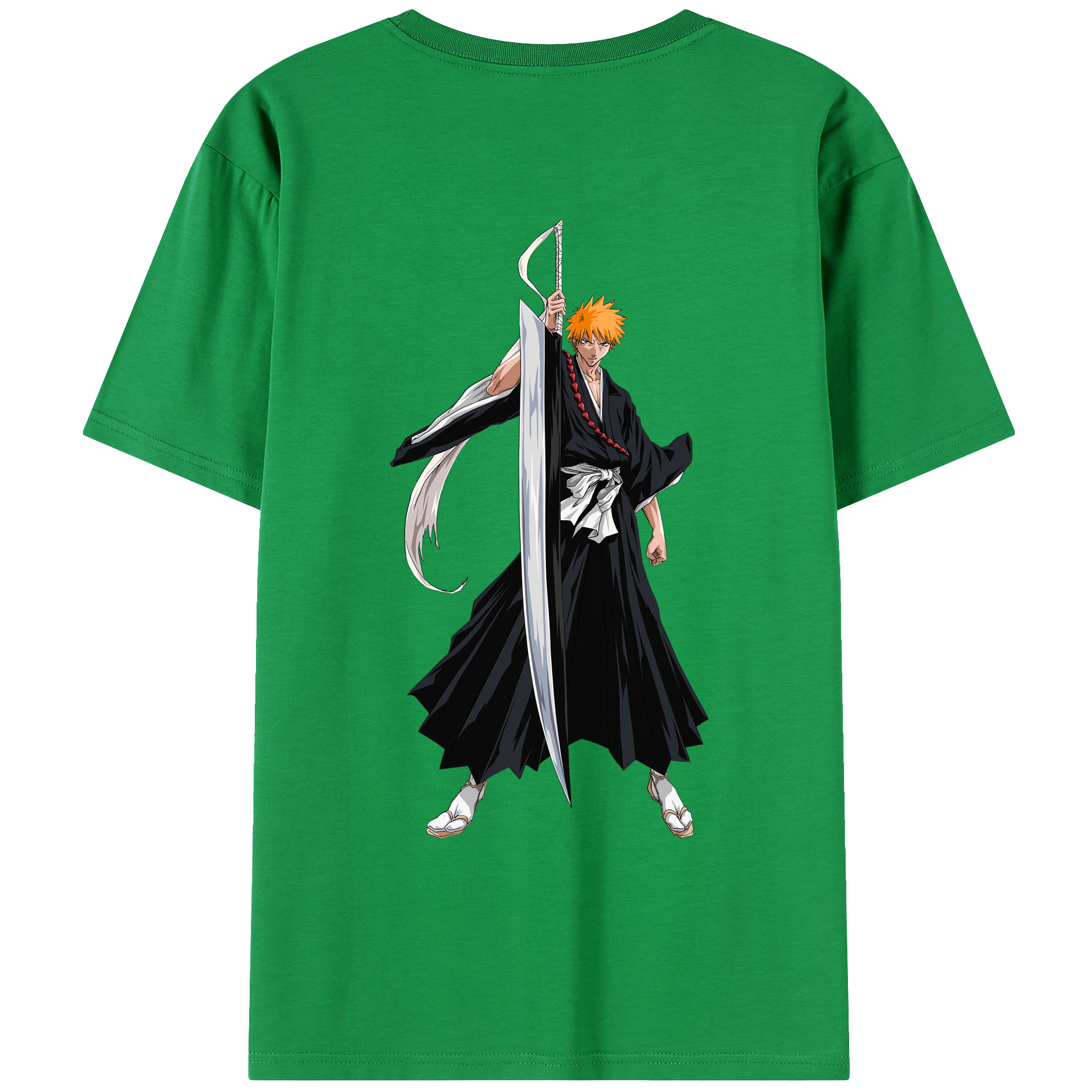 （画像用） ブリーチ 黒崎一護（くろさき いちご）BLEACH Kurosaki Ichigo レディース半袖Tシャツ(バックプリント)