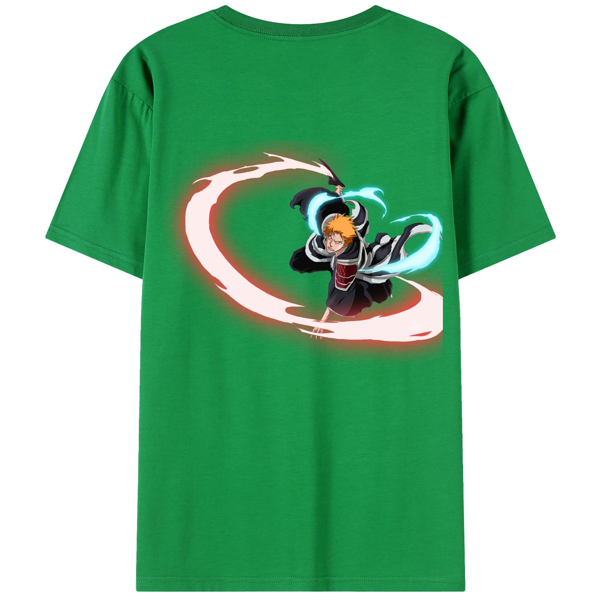 （画像用） ブリーチ 黒崎一護（くろさき いちご）BLEACH Kurosaki Ichigo レディース半袖Tシャツ(バックプリント)
