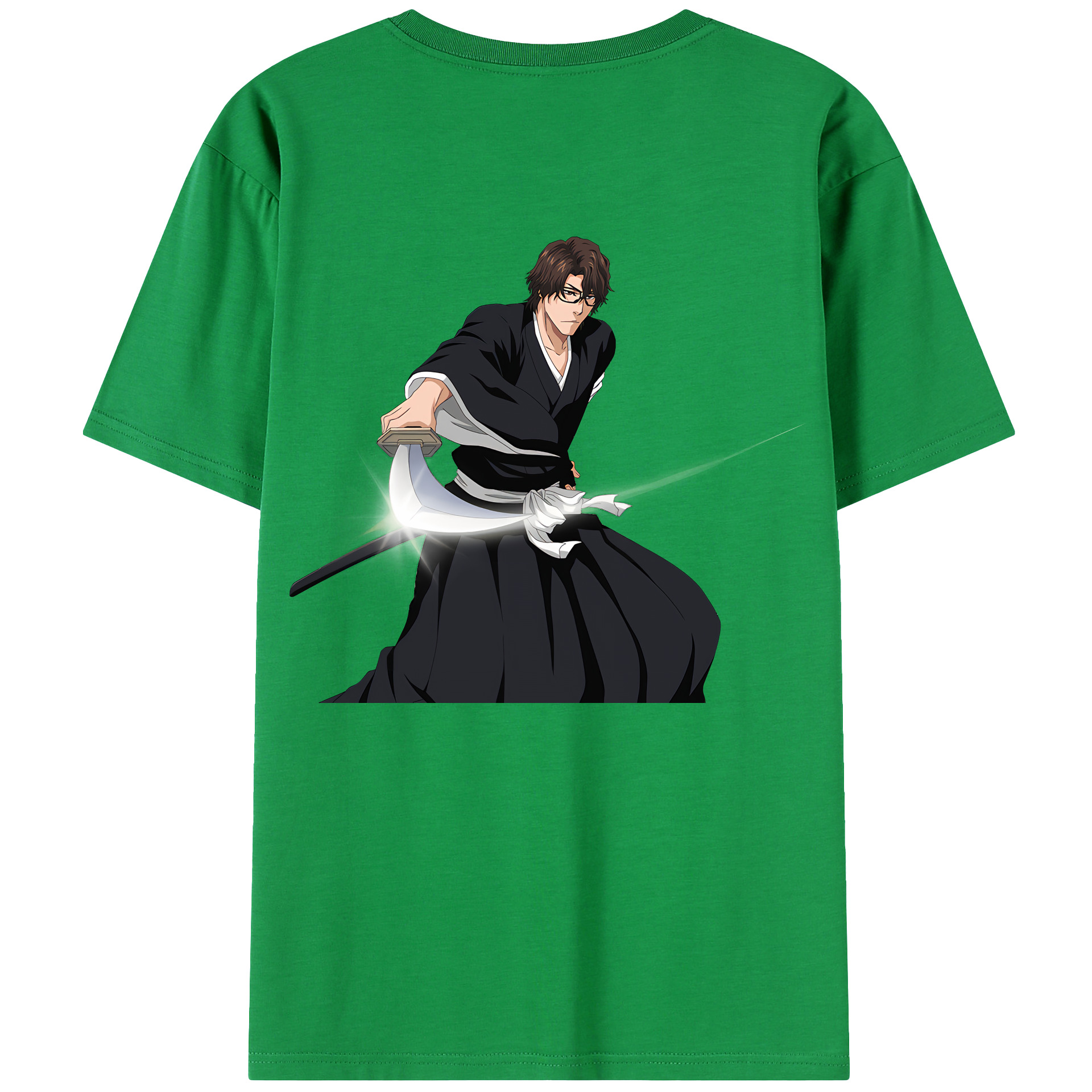 （画像用） ブリーチ 藍染 惣右介（あいぜん そうすけ） BLEACH Aizen Sousuke レディース半袖Tシャツ(バックプリント)