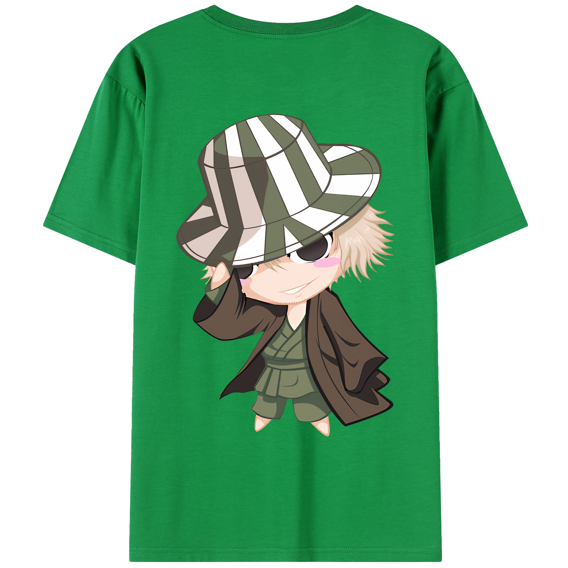 （画像用） "ブリーチ 浦原 喜助（うらはら きすけ） BLEACH Urahara Kisuke " レディース半袖Tシャツ(バックプリント)