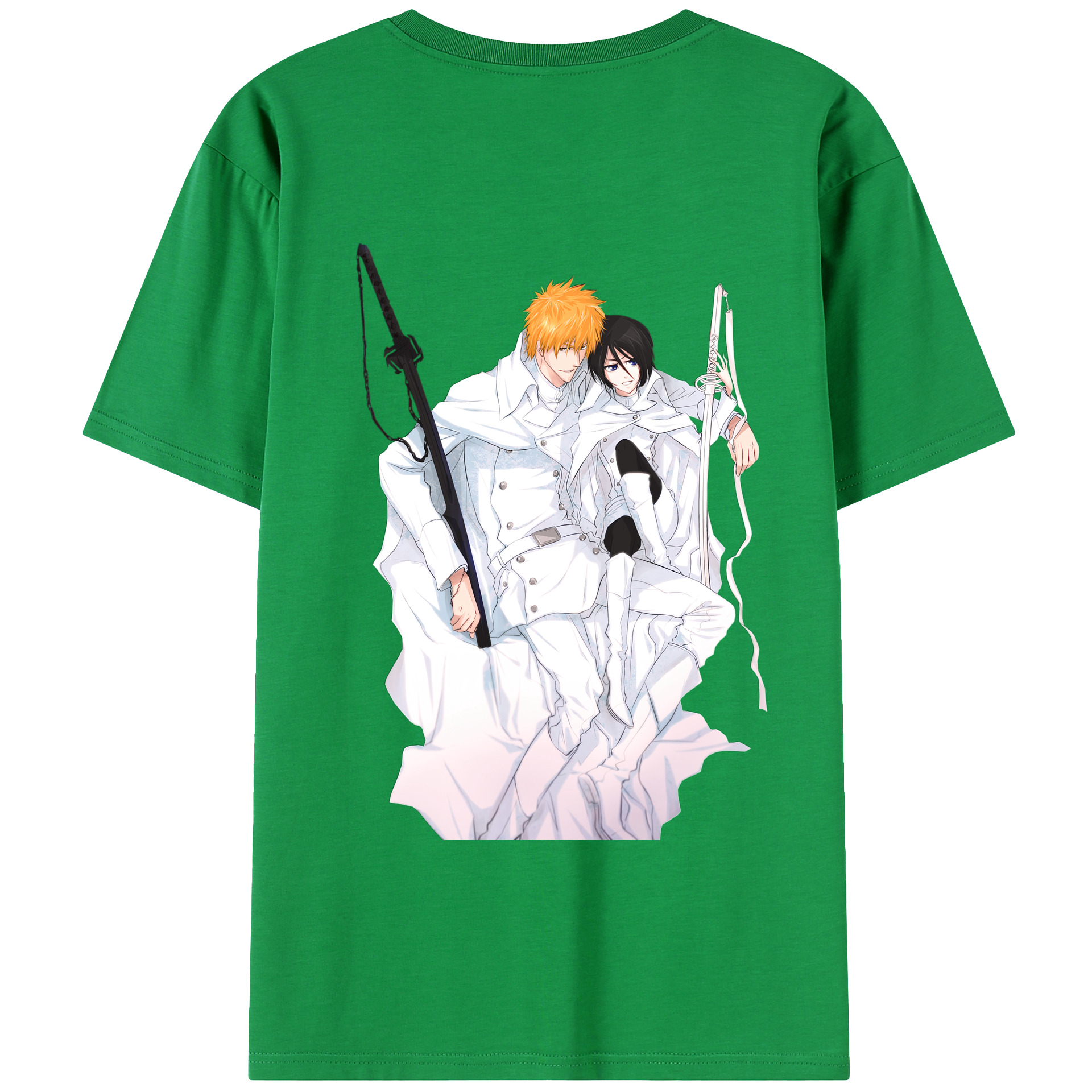 （画像用） ブリーチ 黒崎一護（くろさき いちご）BLEACH Kurosaki Ichigo レディース半袖Tシャツ(バックプリント)