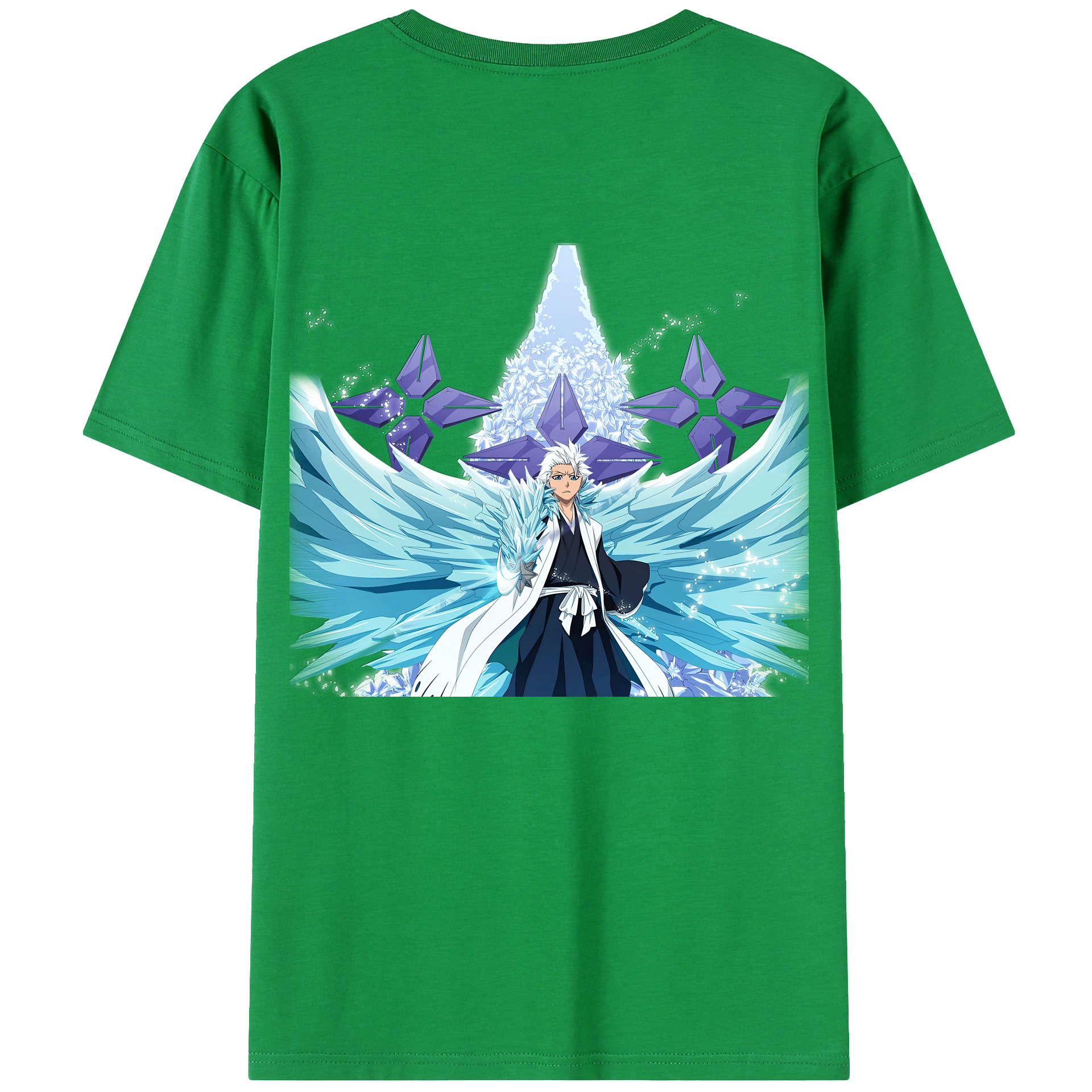 （画像用） ブリーチ 日番谷冬獅郎（ひつがや とうしろう） BLEACH Hitsugaya Toushirou レディース半袖Tシャツ(バックプリント)
