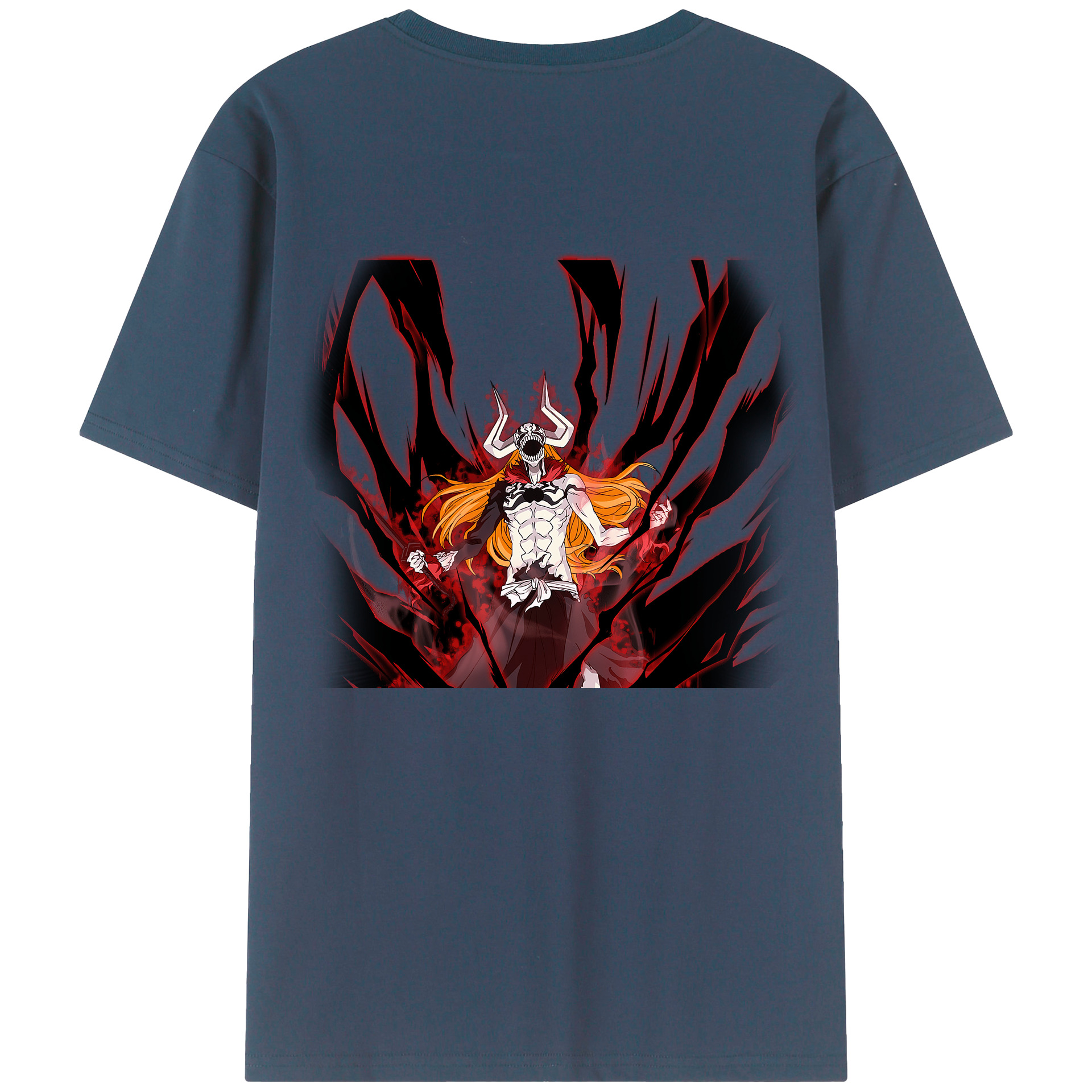 （画像用） ブリーチ 黒崎一護（くろさき いちご）BLEACH Kurosaki Ichigo レディース半袖Tシャツ(バックプリント)