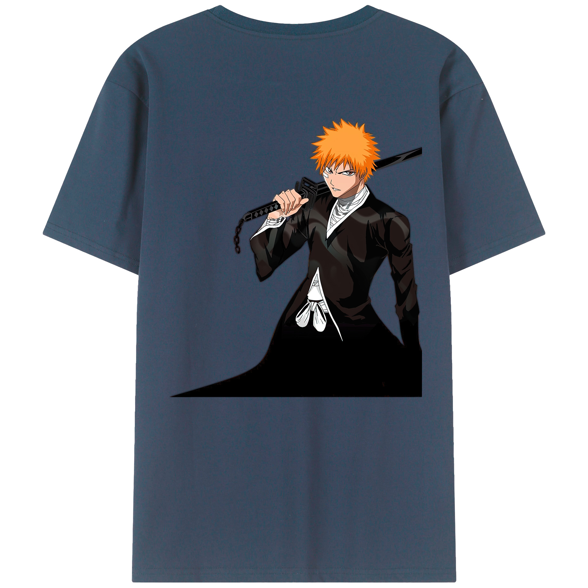 （画像用） ブリーチ 黒崎一護（くろさき いちご）BLEACH Kurosaki Ichigo レディース半袖Tシャツ(バックプリント)