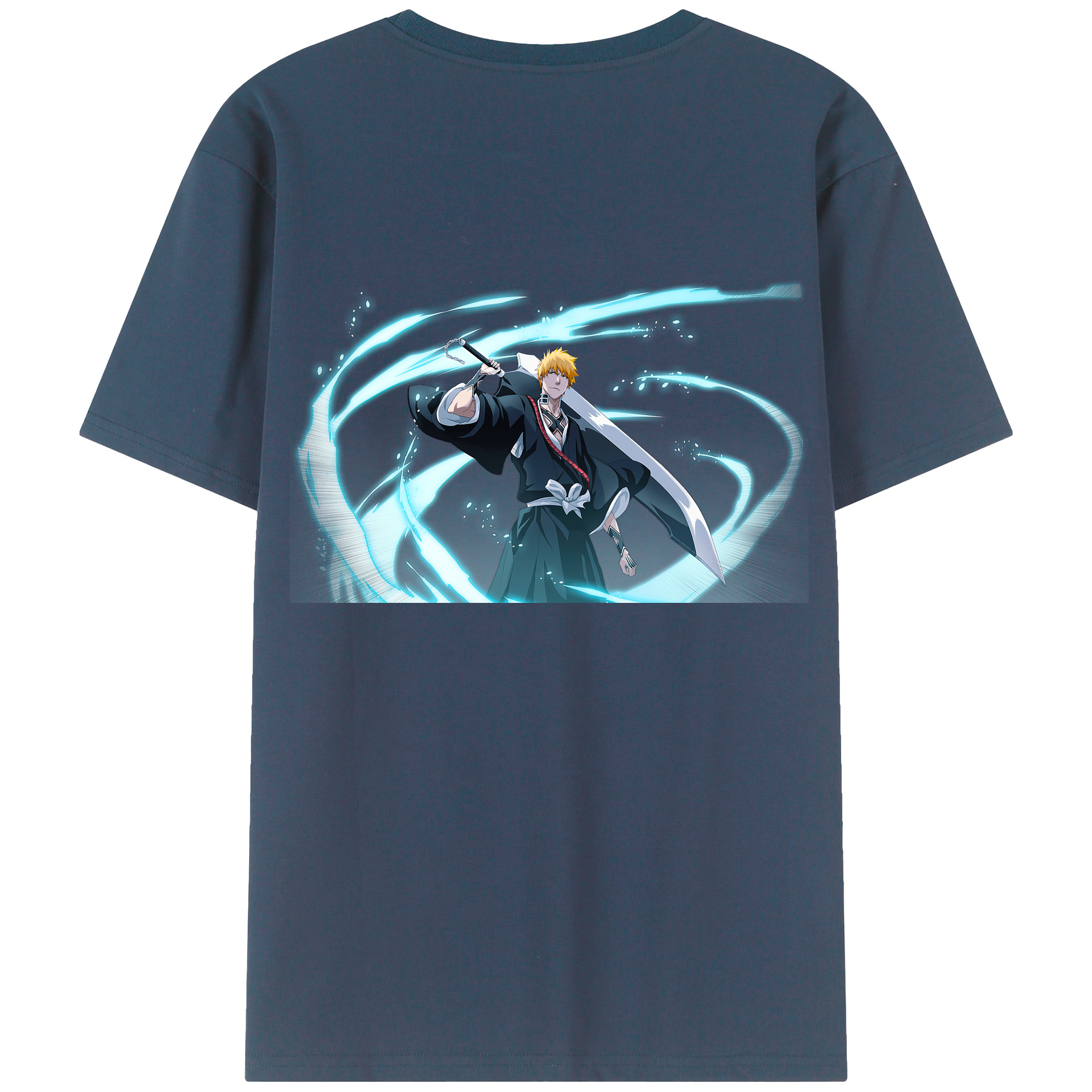 （画像用） ブリーチ 黒崎一護（くろさき いちご）BLEACH Kurosaki Ichigo レディース半袖Tシャツ(バックプリント)