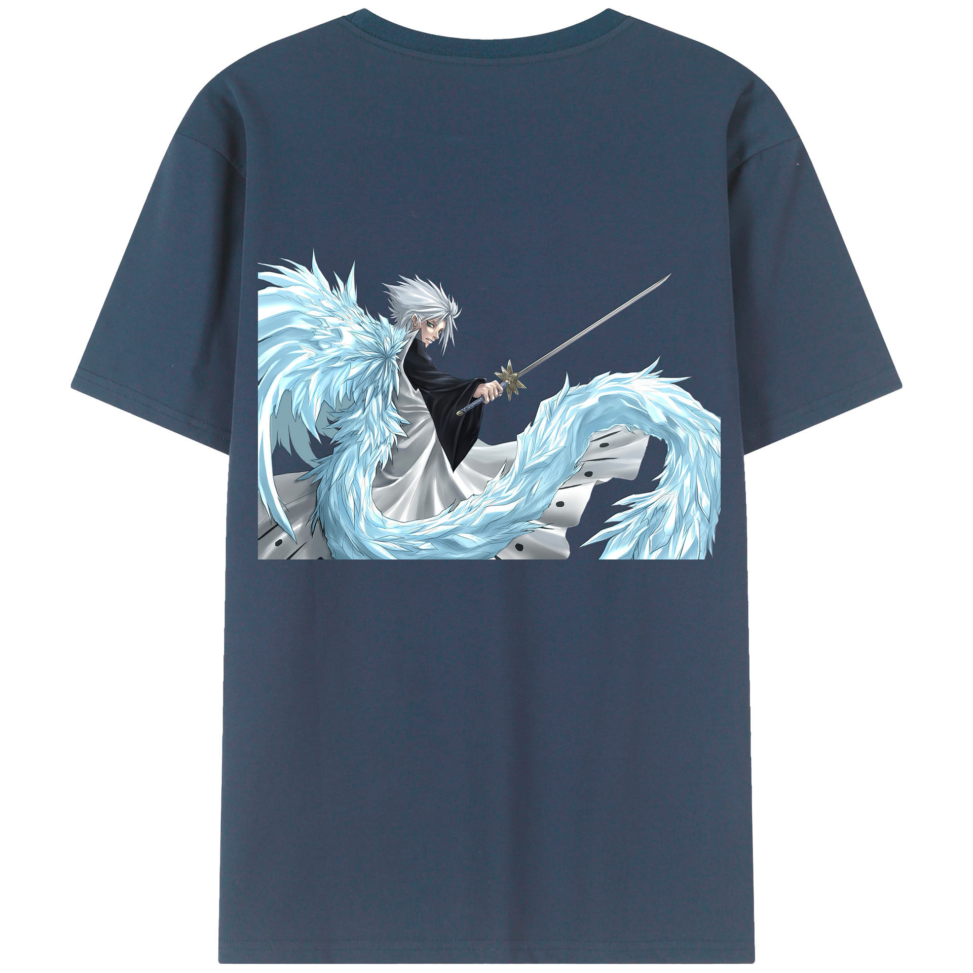 （画像用） ブリーチ 日番谷冬獅郎（ひつがや とうしろう） BLEACH Hitsugaya Toushirou レディース半袖Tシャツ(バックプリント)
