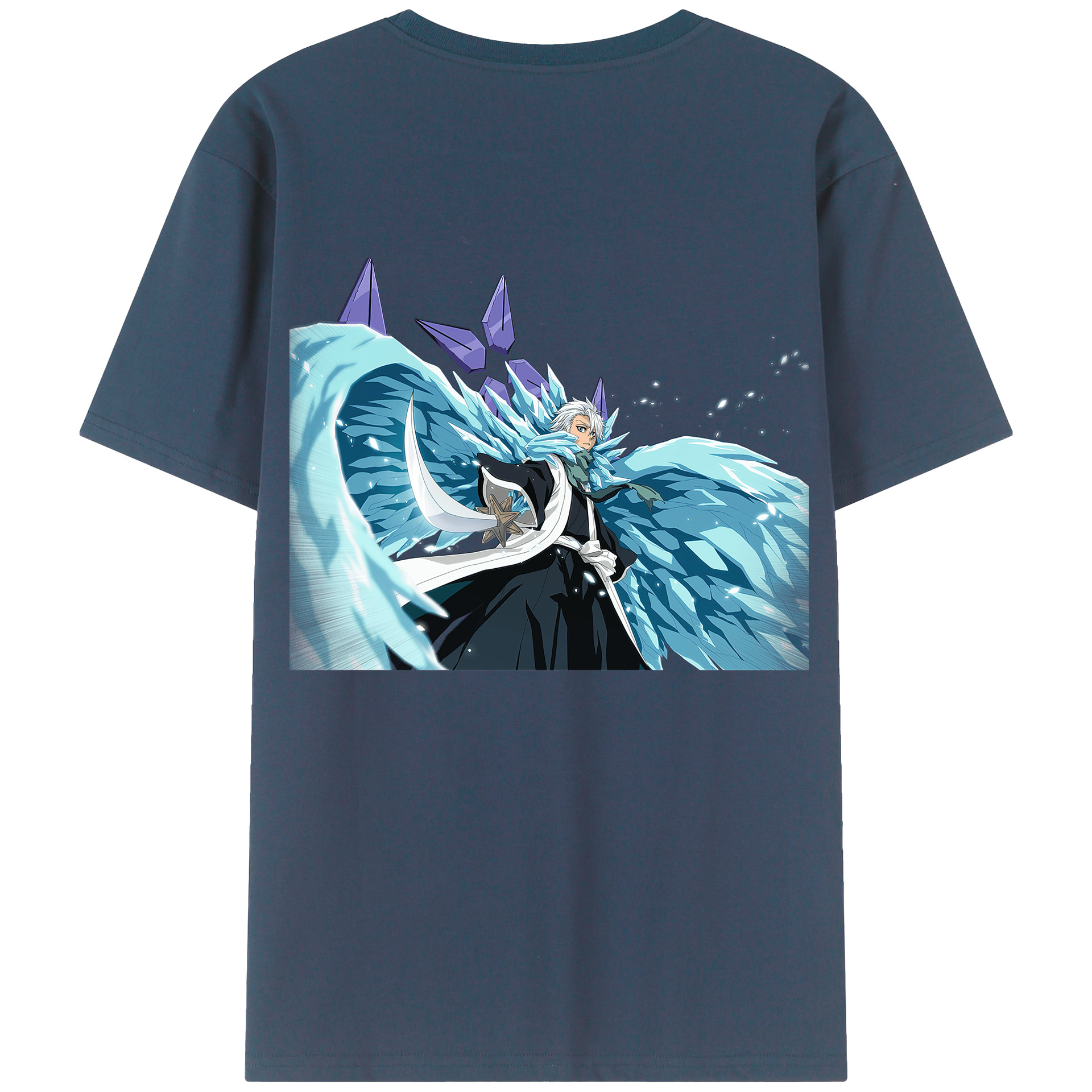 （画像用） ブリーチ 日番谷冬獅郎（ひつがや とうしろう） BLEACH Hitsugaya Toushirou レディース半袖Tシャツ(バックプリント)