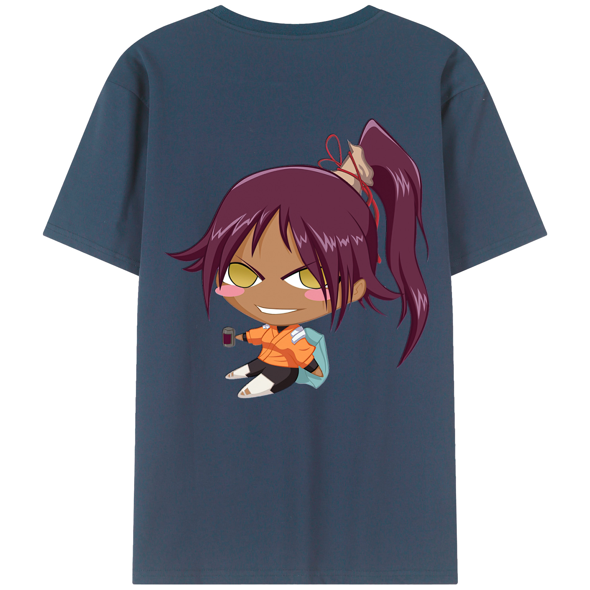 （画像用） ブリーチ 四楓院 夜一（しほういん よるいち） BLEACH Shihouin Yoruichi レディース半袖Tシャツ(バックプリント)