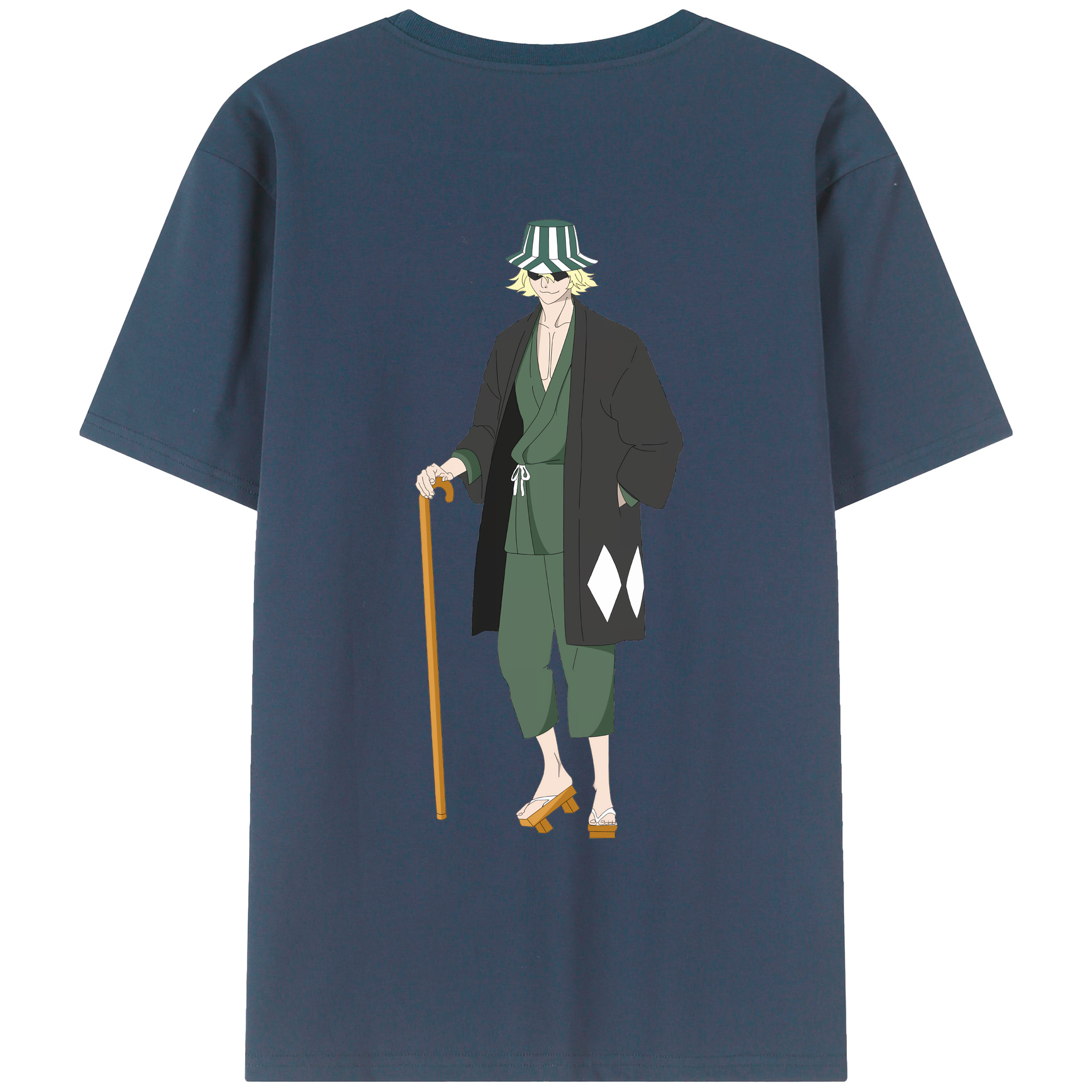 （画像用） "ブリーチ 浦原 喜助（うらはら きすけ） BLEACH Urahara Kisuke " レディース半袖Tシャツ(バックプリント)