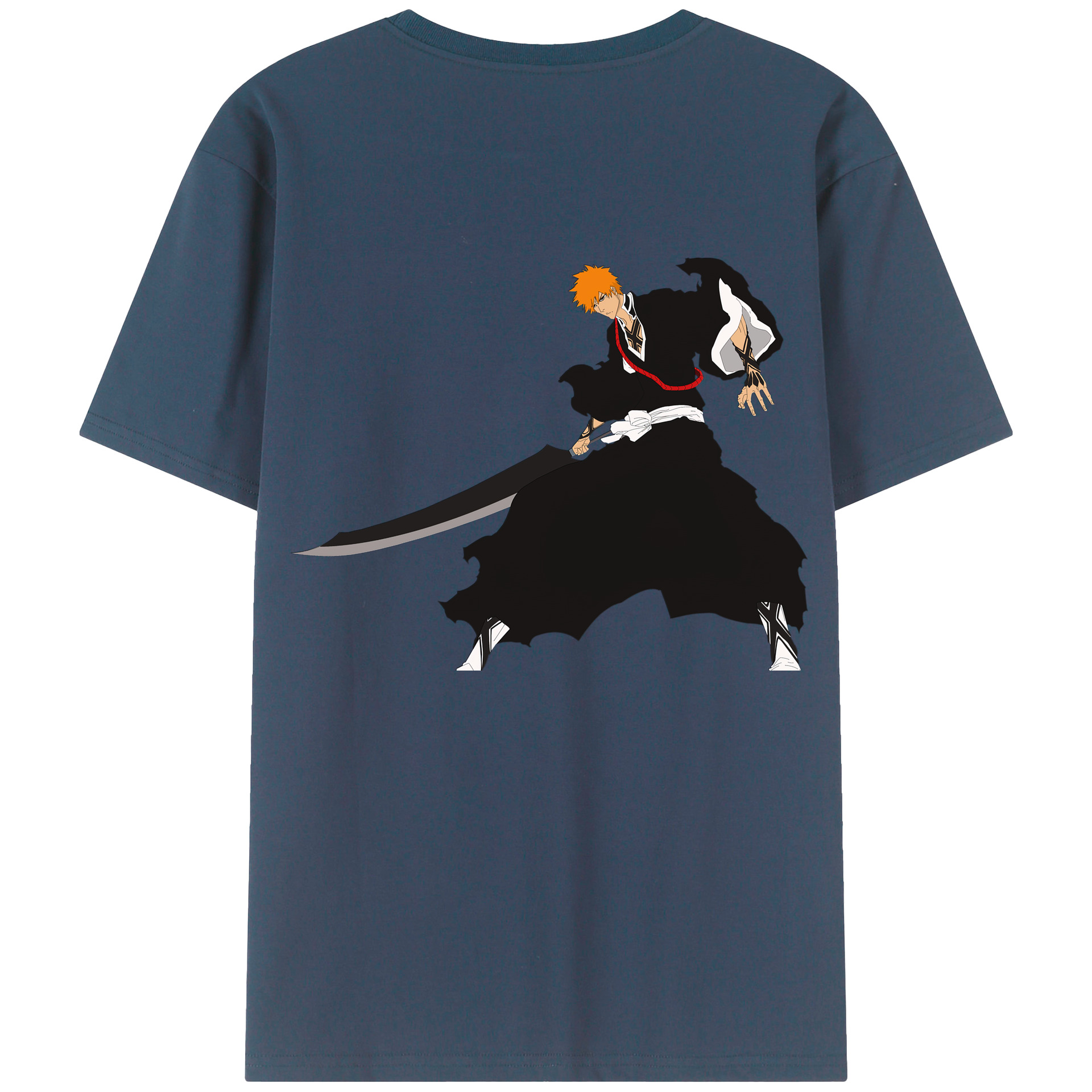 （画像用） ブリーチ 黒崎一護（くろさき いちご）BLEACH Kurosaki Ichigo レディース半袖Tシャツ(バックプリント)