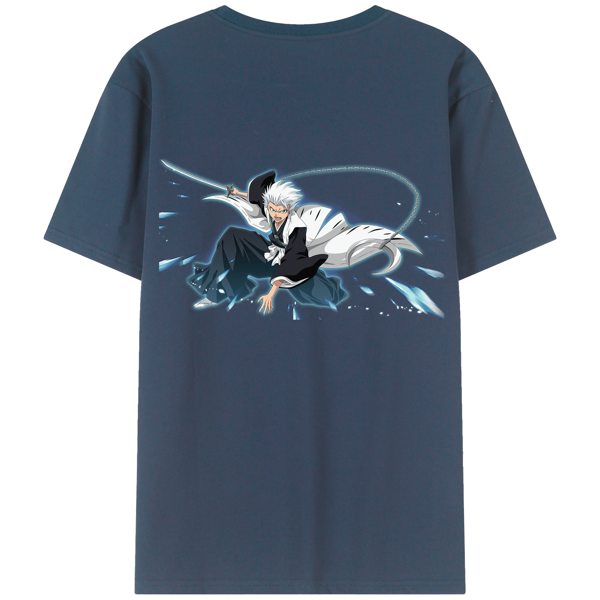 （画像用） ブリーチ 日番谷冬獅郎（ひつがや とうしろう） BLEACH Hitsugaya Toushirou レディース半袖Tシャツ(バックプリント)