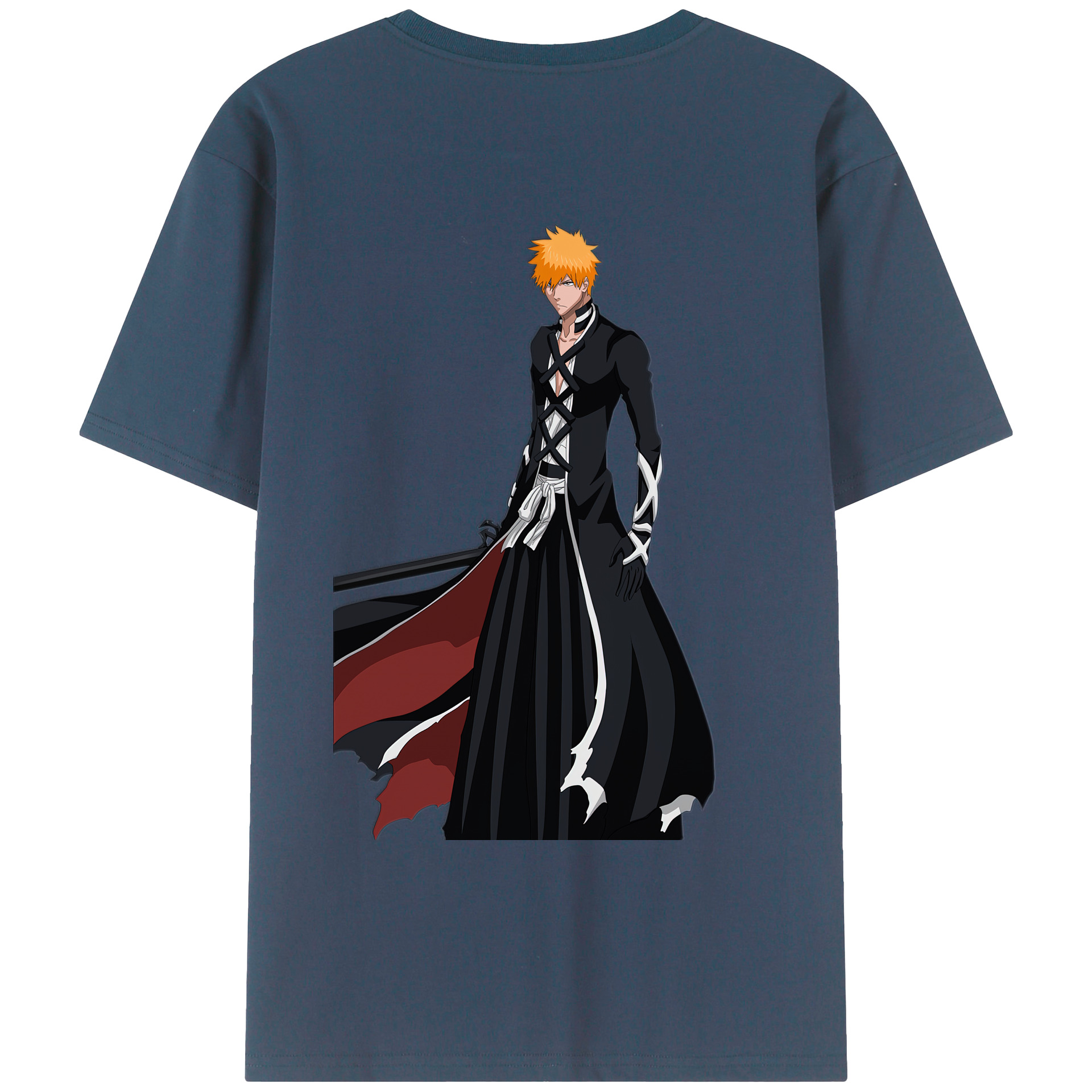 （画像用） ブリーチ 黒崎一護（くろさき いちご）BLEACH Kurosaki Ichigo レディース半袖Tシャツ(バックプリント)