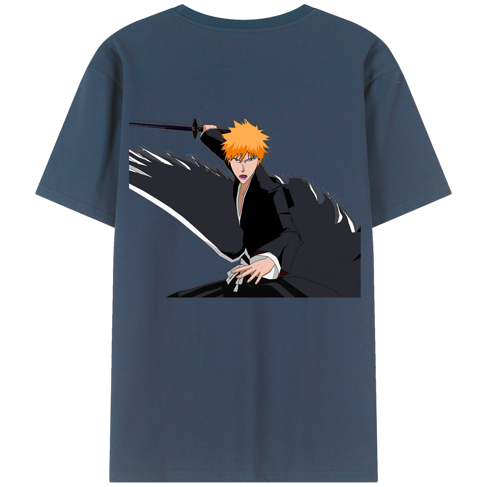 （画像用） ブリーチ 黒崎一護（くろさき いちご）BLEACH Kurosaki Ichigo レディース半袖Tシャツ(バックプリント)