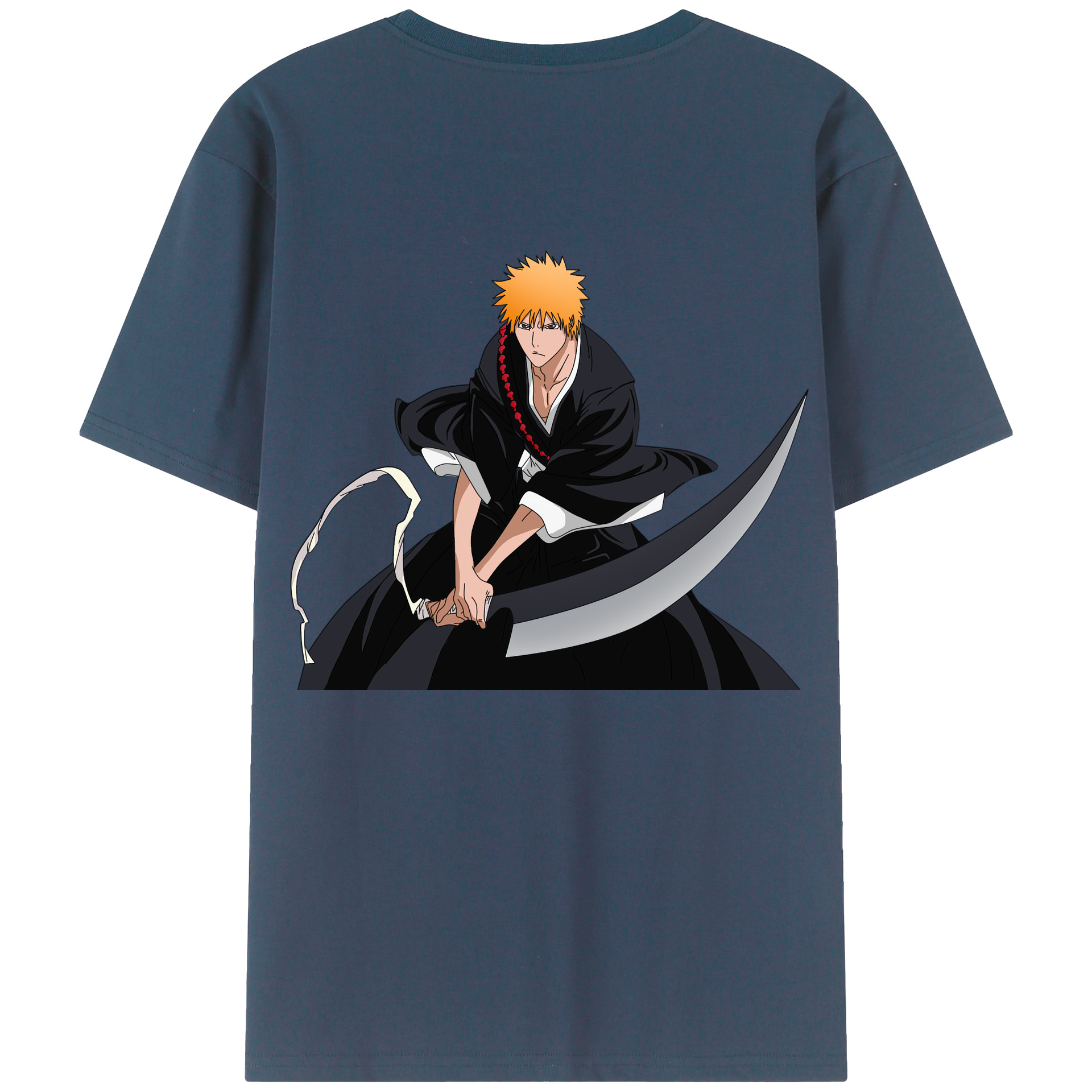 （画像用） ブリーチ 黒崎一護（くろさき いちご）BLEACH Kurosaki Ichigo レディース半袖Tシャツ(バックプリント)