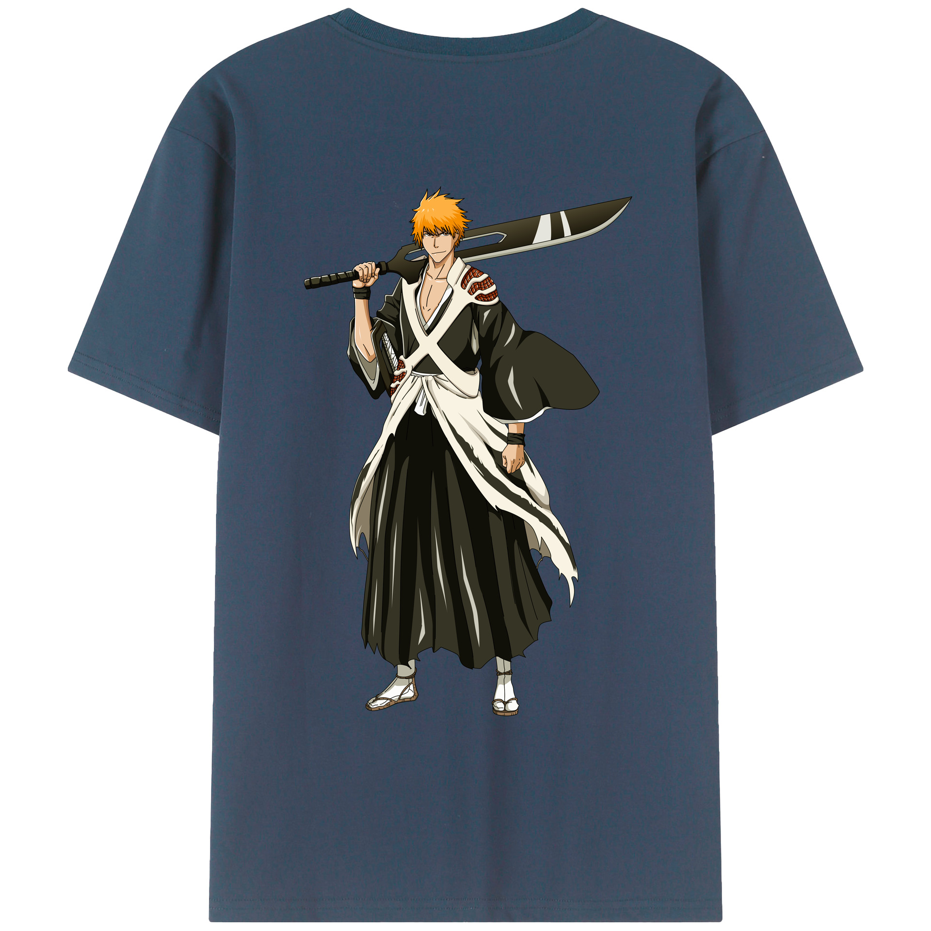 （画像用） ブリーチ 黒崎一護（くろさき いちご）BLEACH Kurosaki Ichigo レディース半袖Tシャツ(バックプリント)