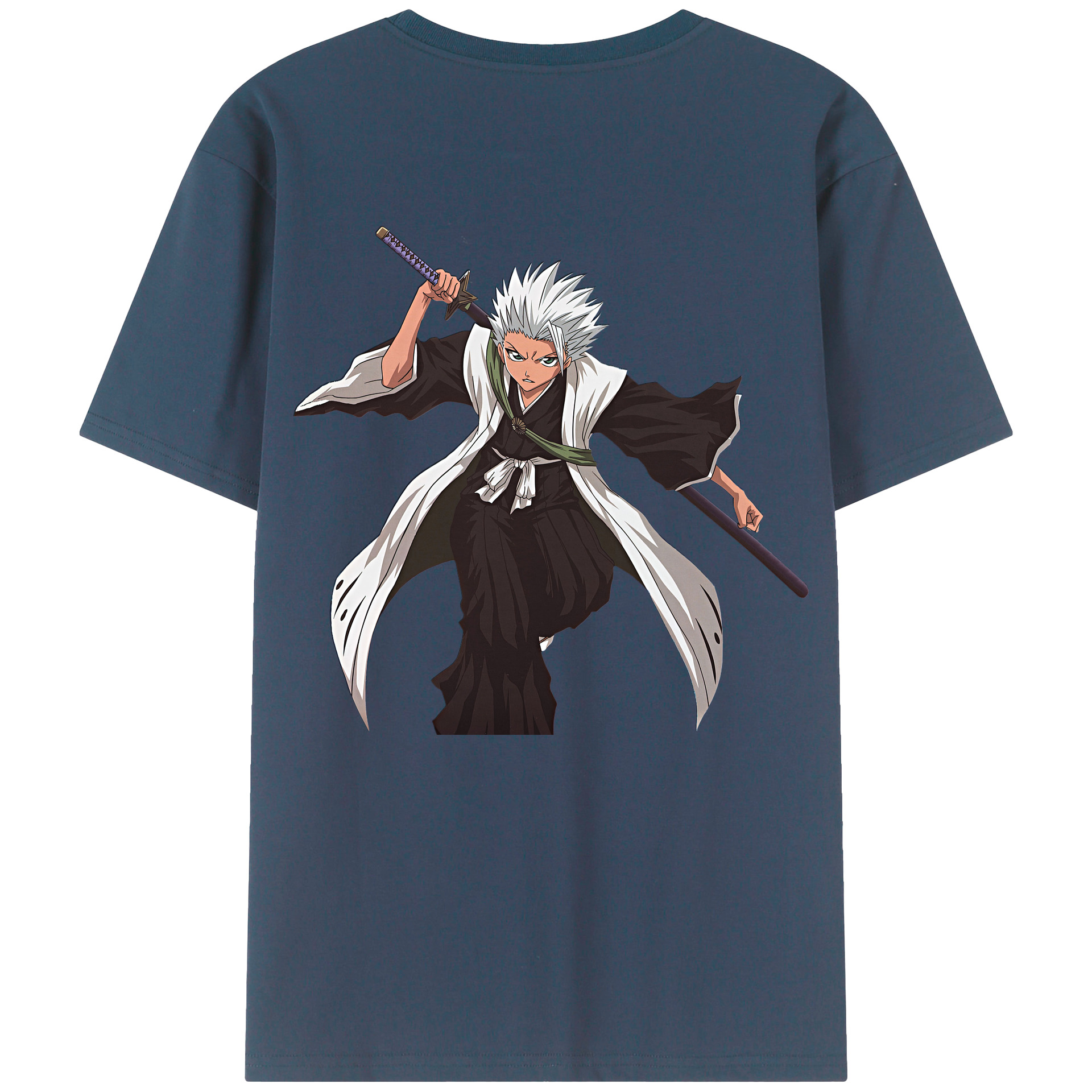 （画像用） ブリーチ 日番谷冬獅郎（ひつがや とうしろう） BLEACH Hitsugaya Toushirou レディース半袖Tシャツ(バックプリント)