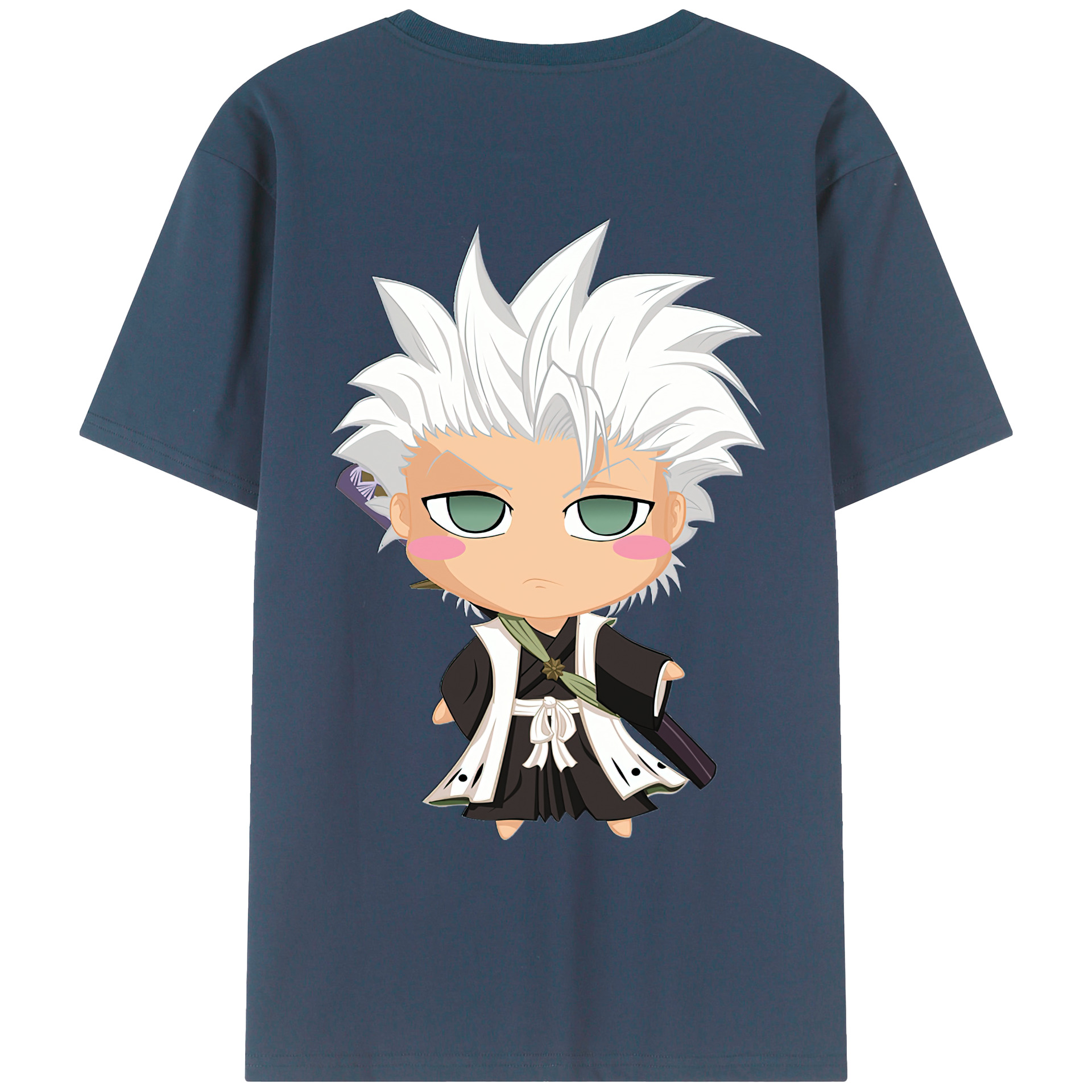 （画像用） ブリーチ 日番谷冬獅郎（ひつがや とうしろう） BLEACH Hitsugaya Toushirou レディース半袖Tシャツ(バックプリント)