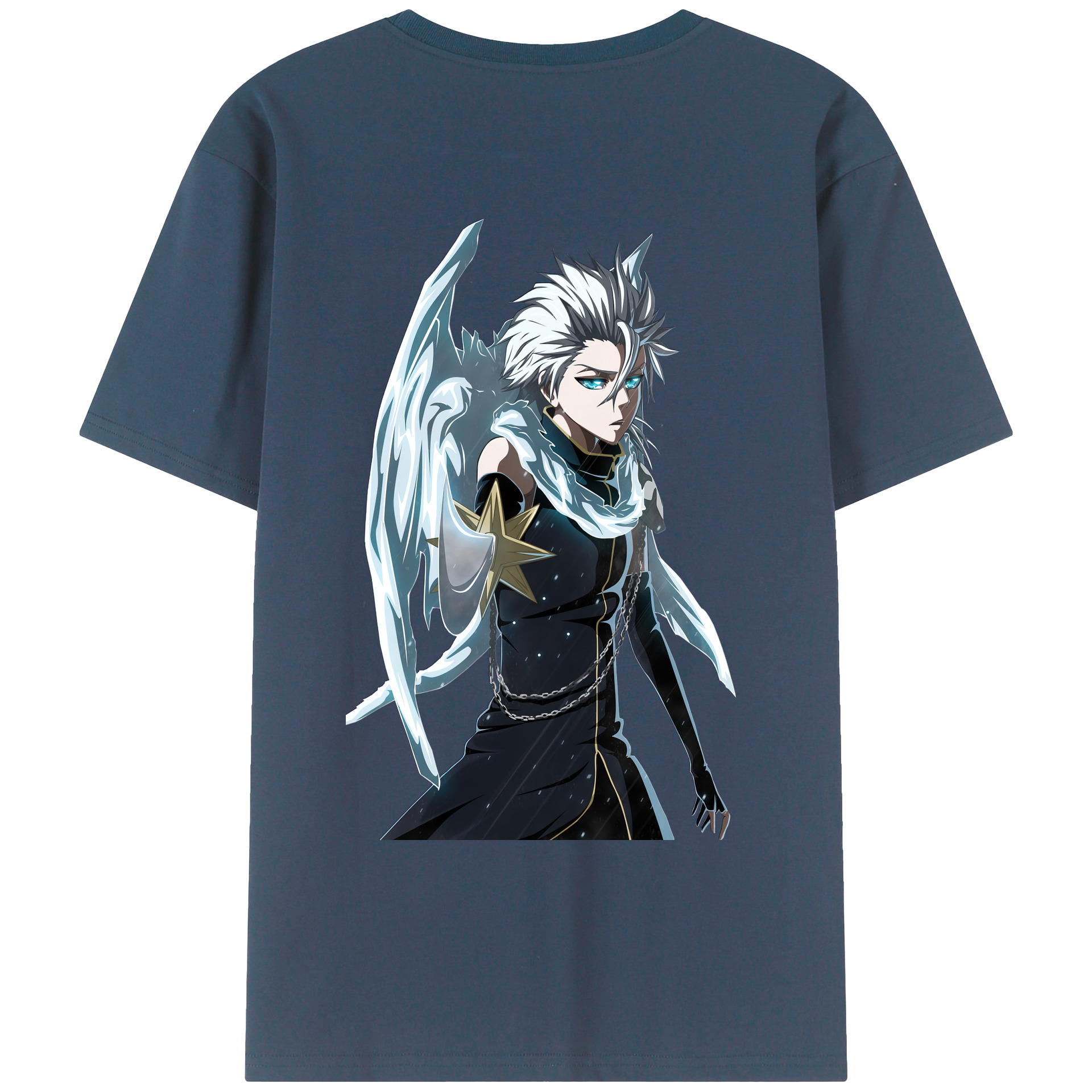 （画像用） ブリーチ 日番谷冬獅郎（ひつがや とうしろう） BLEACH Hitsugaya Toushirou レディース半袖Tシャツ(バックプリント)