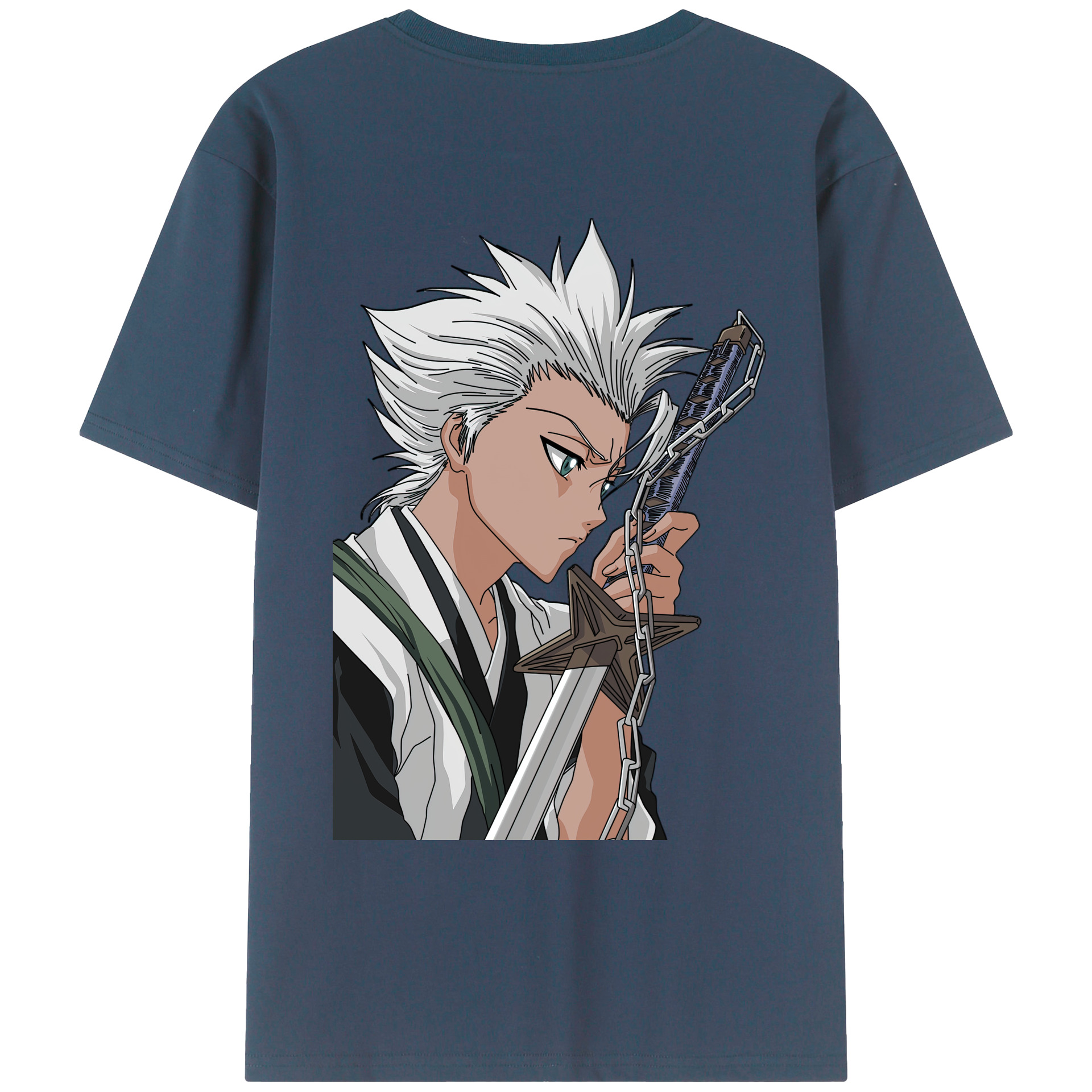 （画像用） ブリーチ 日番谷冬獅郎（ひつがや とうしろう） BLEACH Hitsugaya Toushirou レディース半袖Tシャツ(バックプリント)