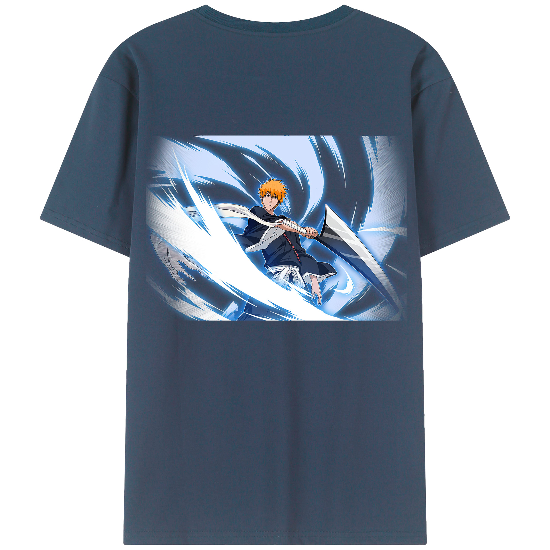 （画像用） ブリーチ 黒崎一護（くろさき いちご）BLEACH Kurosaki Ichigo レディース半袖Tシャツ(バックプリント)