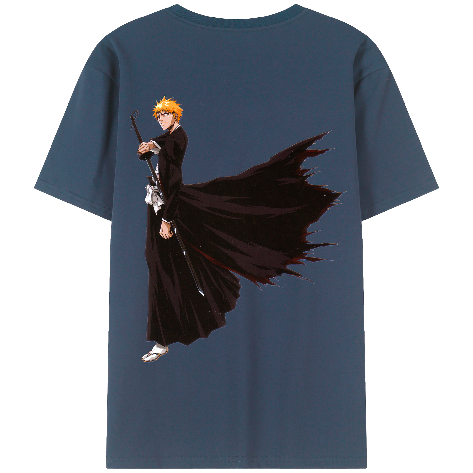 （画像用） ブリーチ 黒崎一護（くろさき いちご）BLEACH Kurosaki Ichigo レディース半袖Tシャツ(バックプリント)