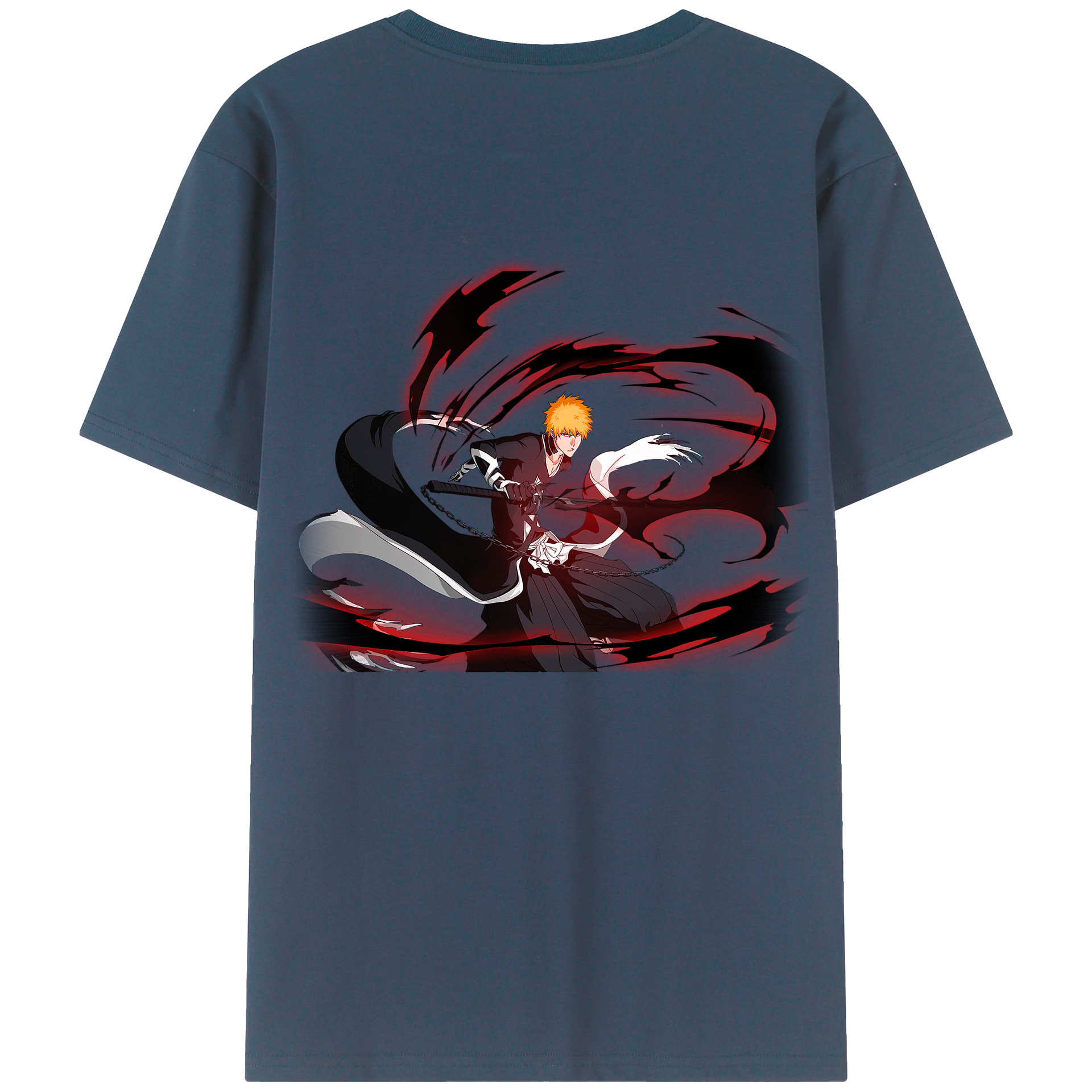 （画像用） ブリーチ 黒崎一護（くろさき いちご）BLEACH Kurosaki Ichigo レディース半袖Tシャツ(バックプリント)