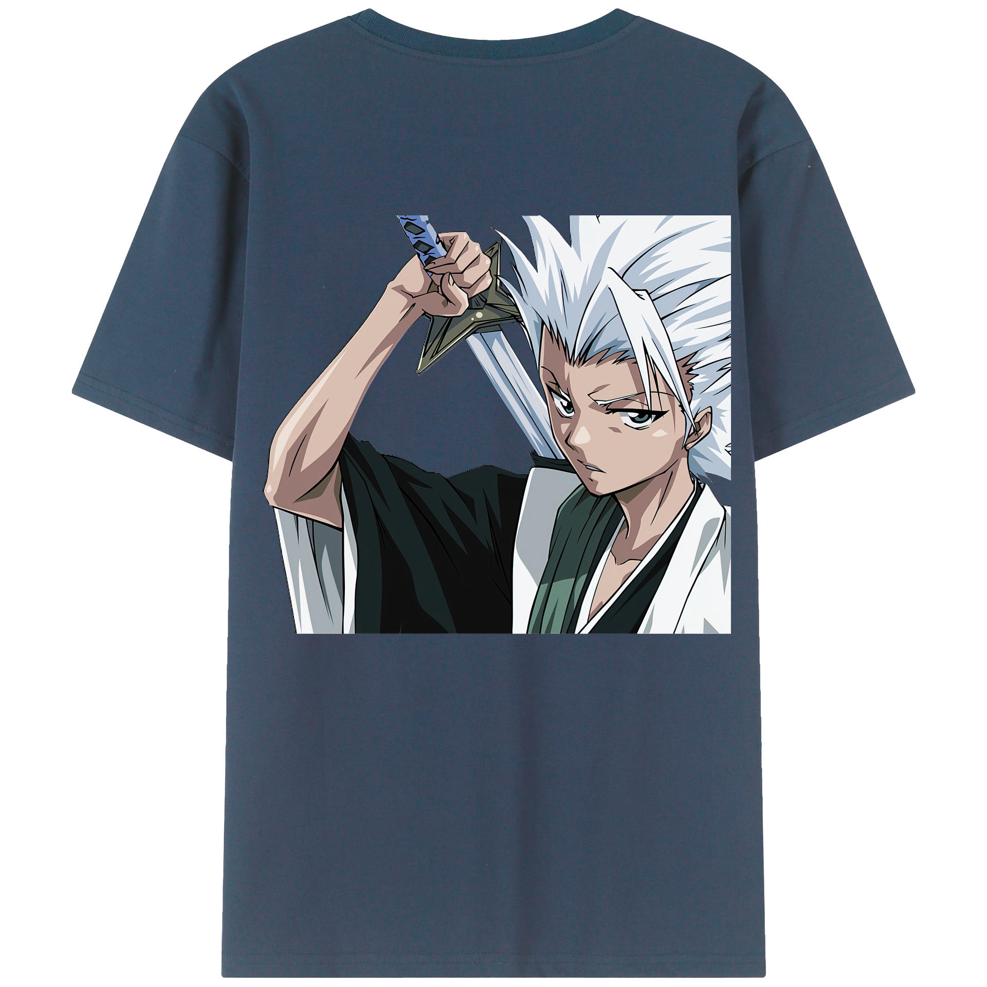 （画像用） ブリーチ 日番谷冬獅郎（ひつがや とうしろう） BLEACH Hitsugaya Toushirou レディース半袖Tシャツ(バックプリント)