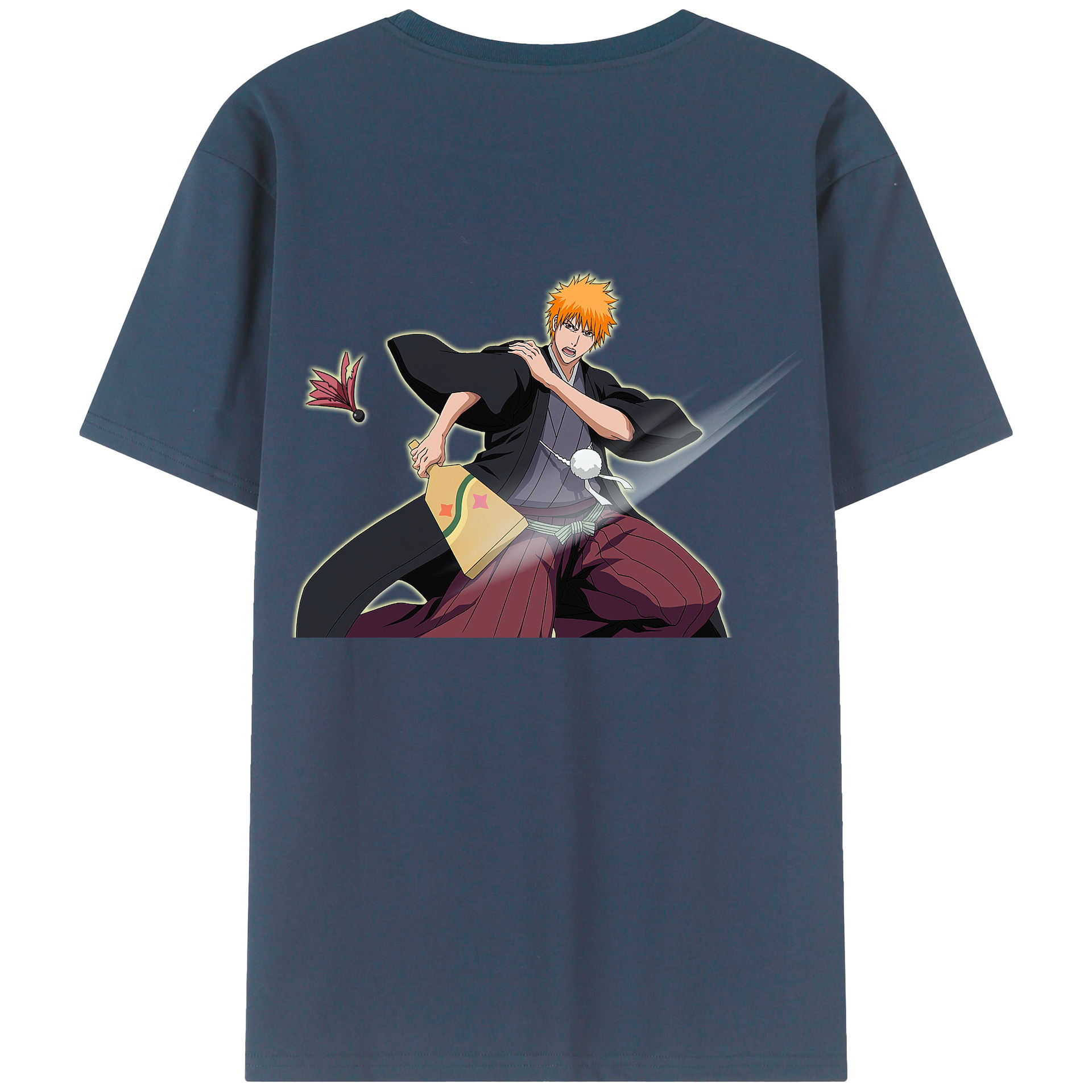 （画像用） ブリーチ 黒崎一護（くろさき いちご）BLEACH Kurosaki Ichigo レディース半袖Tシャツ(バックプリント)