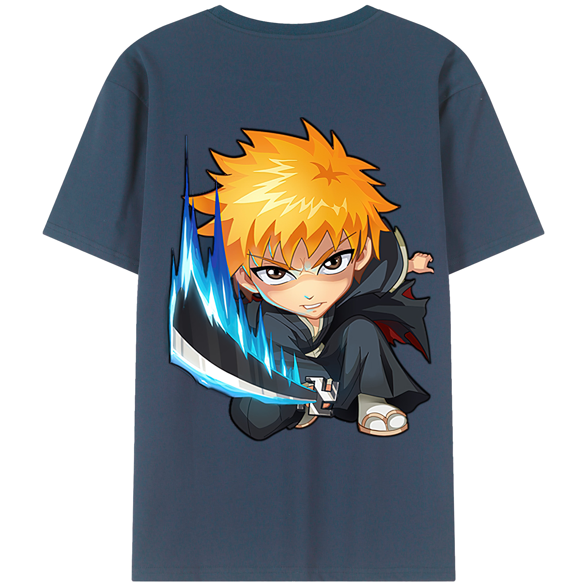 （画像用） ブリーチ 黒崎一護（くろさき いちご）BLEACH Kurosaki Ichigo レディース半袖Tシャツ(バックプリント)