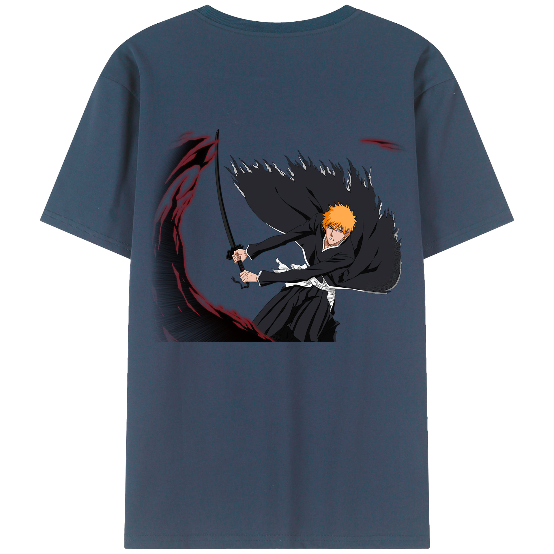 （画像用） ブリーチ 黒崎一護（くろさき いちご）BLEACH Kurosaki Ichigo レディース半袖Tシャツ(バックプリント)