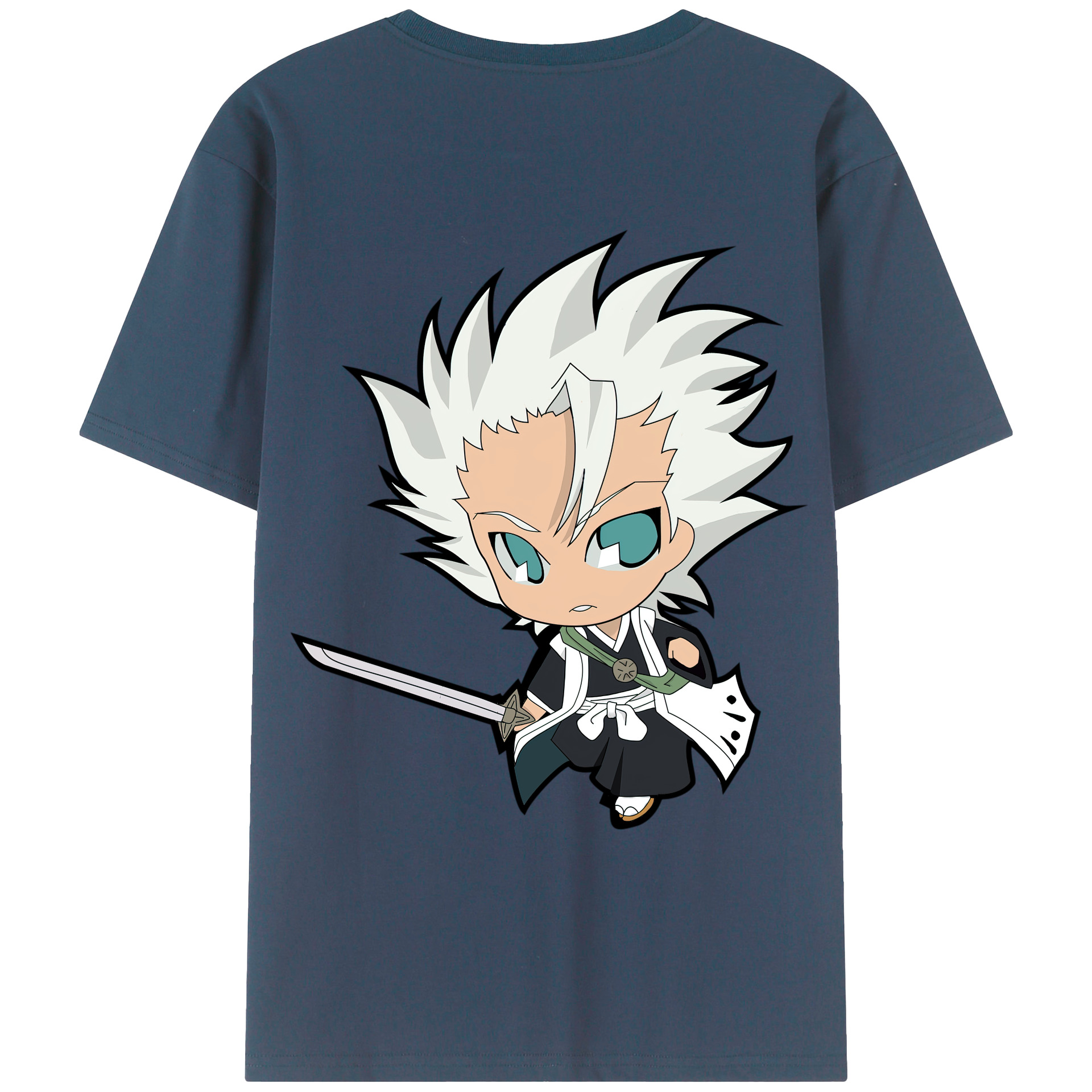 （画像用） ブリーチ 日番谷冬獅郎（ひつがや とうしろう） BLEACH Hitsugaya Toushirou レディース半袖Tシャツ(バックプリント)